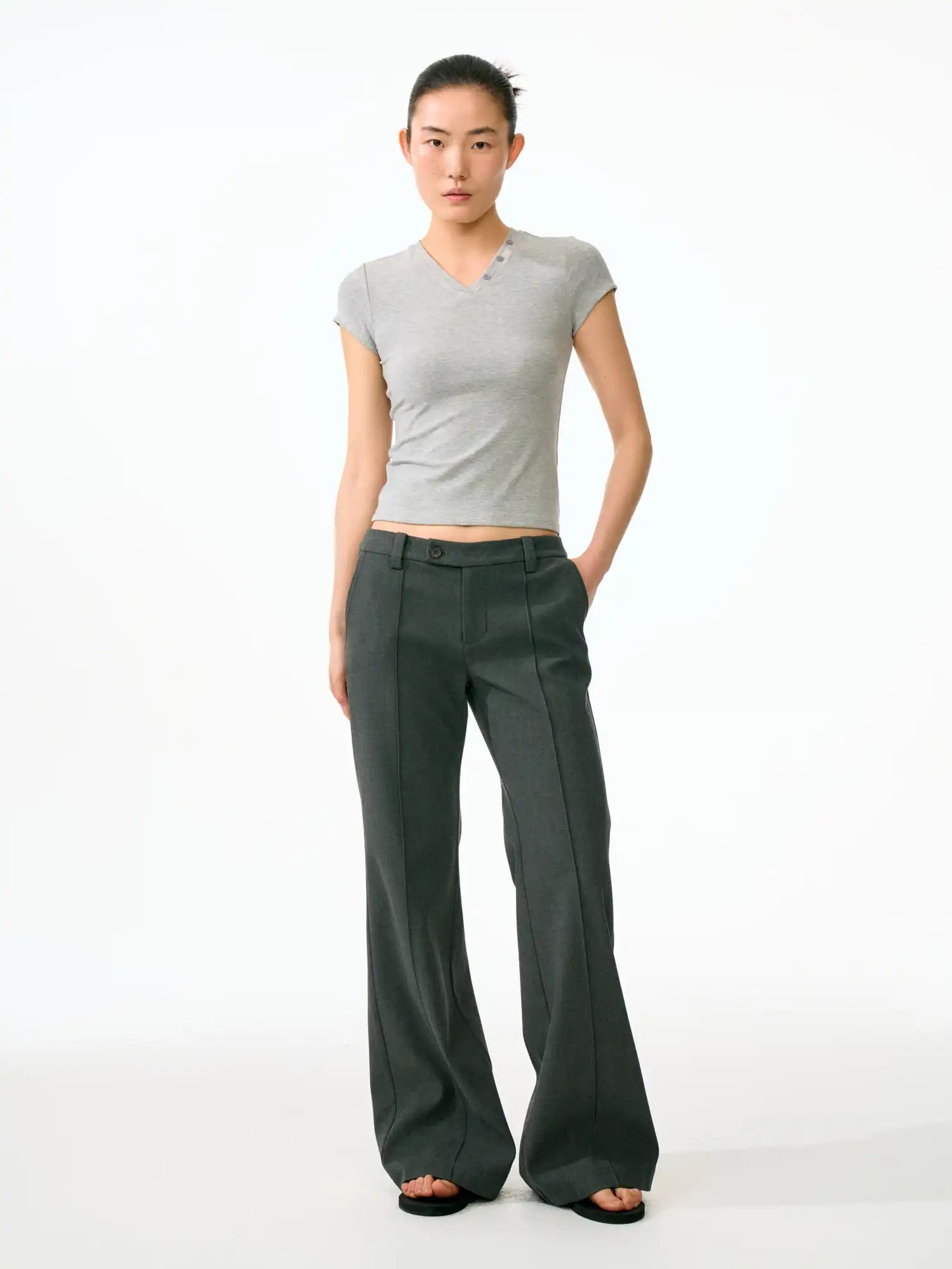 FirstFloor 90s Retro Low-Rise Floor-Length Puddle Pants | Canton Collective