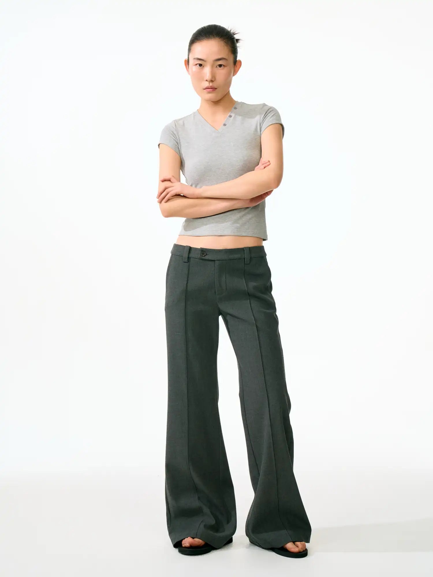 FirstFloor 90s Retro Low-Rise Floor-Length Puddle Pants | Canton Collective