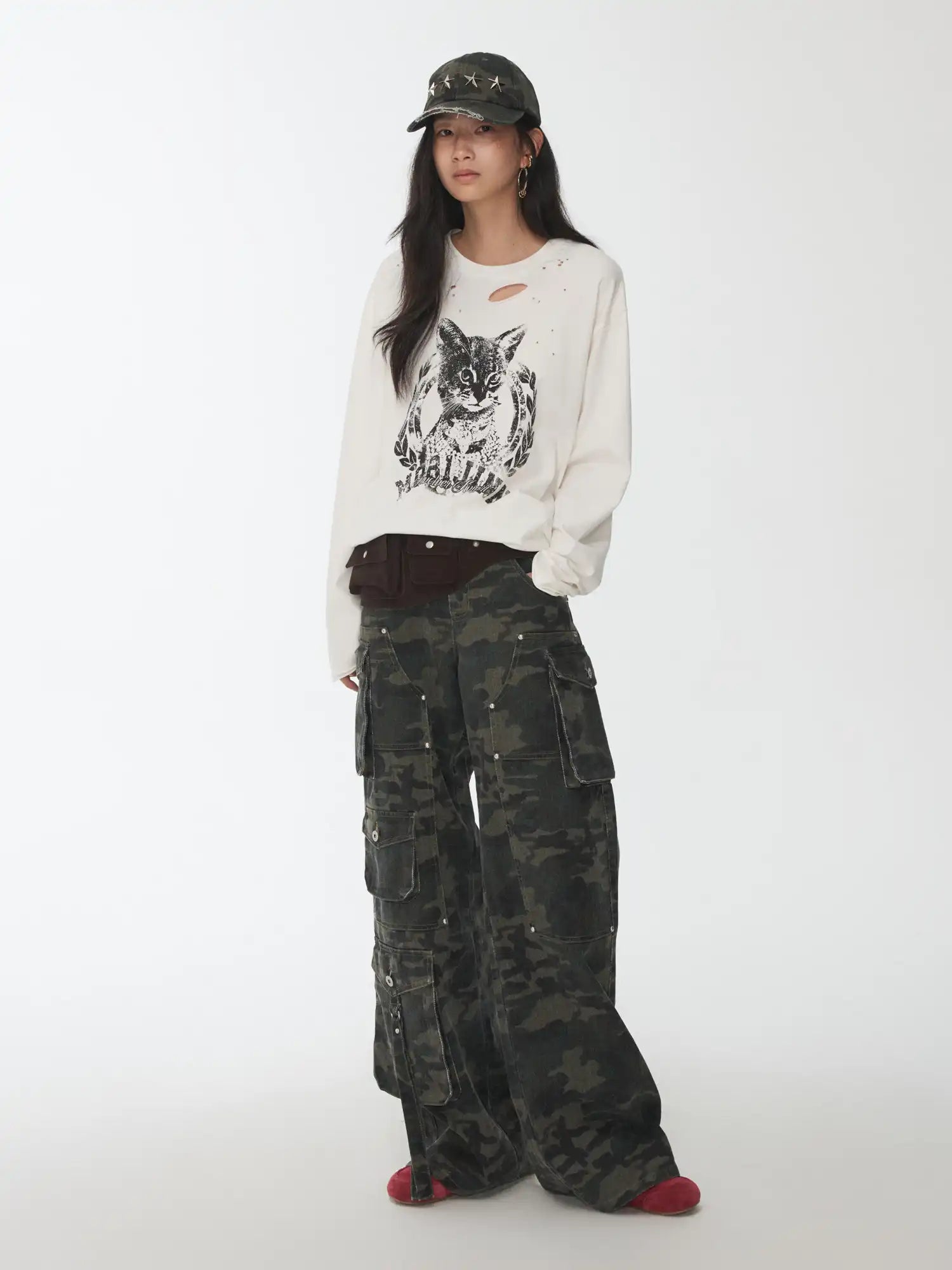 1Jinn Studio American Cat Ripped Top | Canton Collective