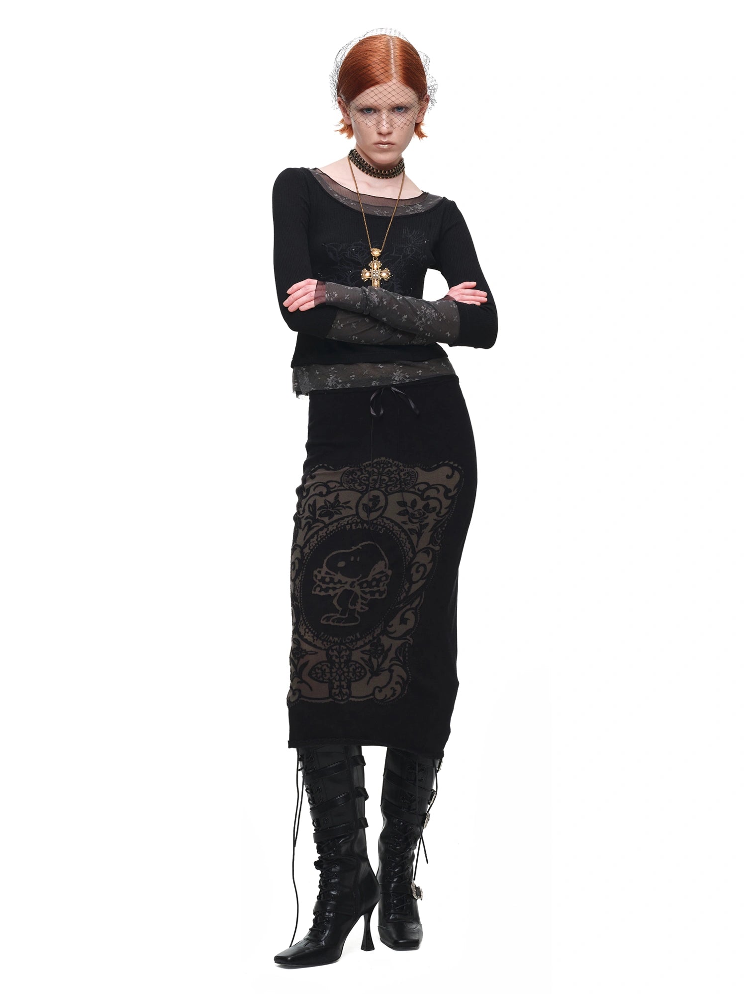 1Jinn Studio American Vintage Layered Lace Sleeve Top | Canton Collective