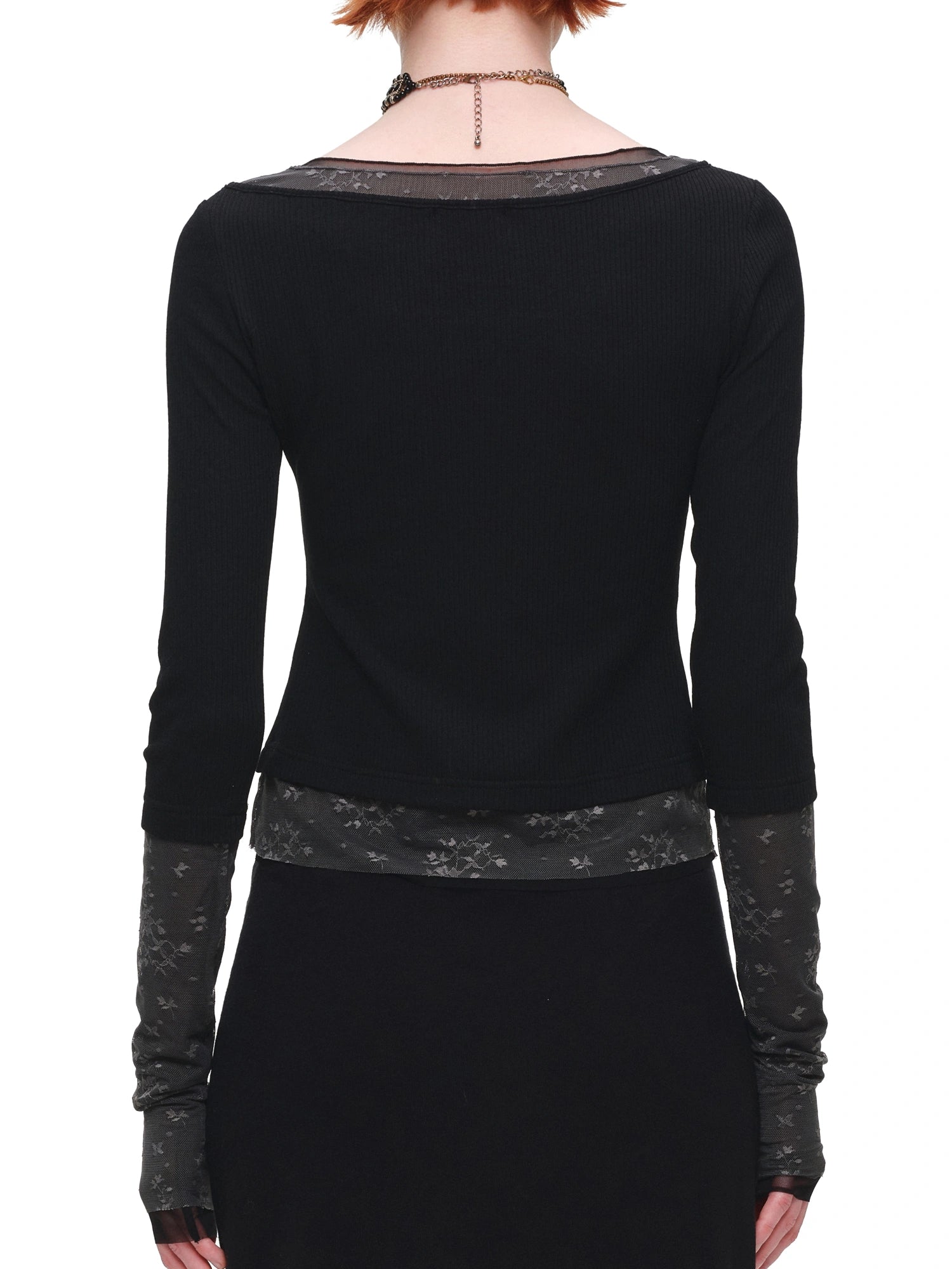 1Jinn Studio American Vintage Layered Lace Sleeve Top | Canton Collective