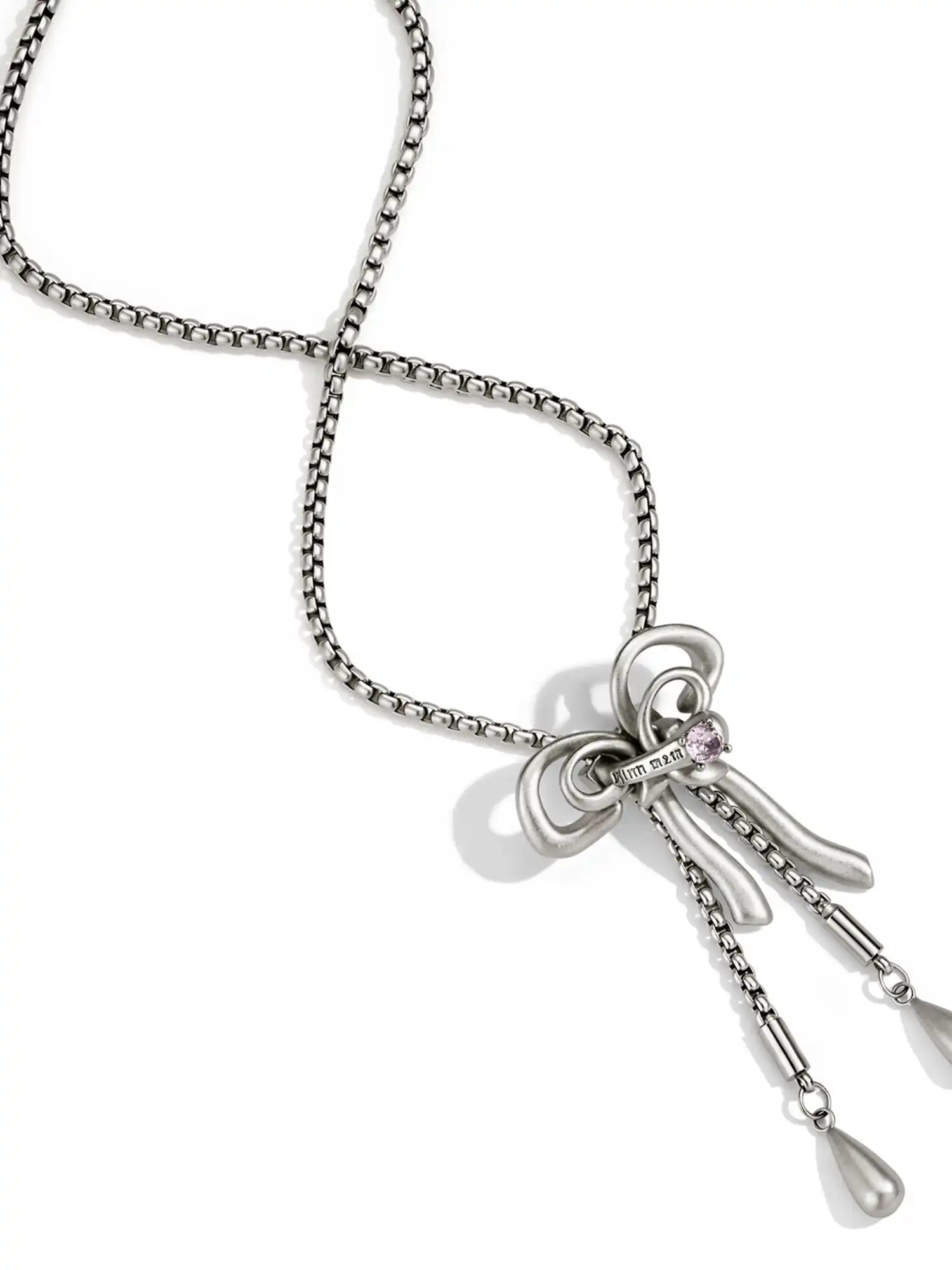 1Jinn M2M Antique Sculptural Bow Lariat Necklace | Canton Collective