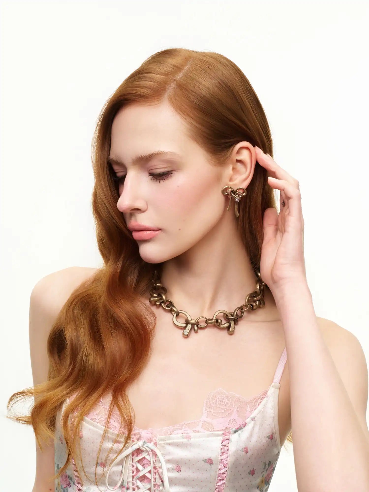 1Jinn M2M Antiqued Sculptural Bow Statement Earrings | Canton Collective