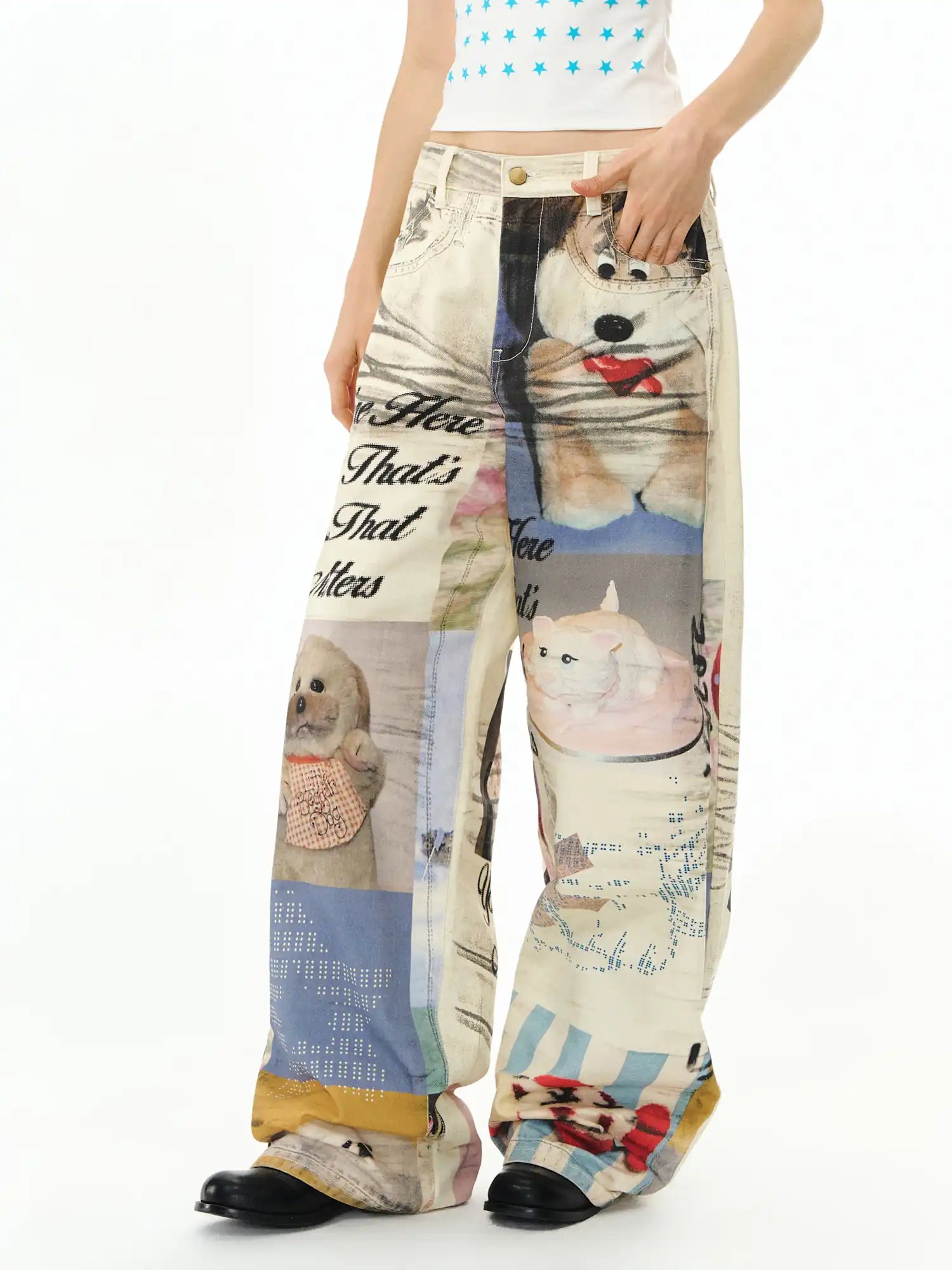 Deleteex Artistic Animal Pattern Jeans | Canton Collective