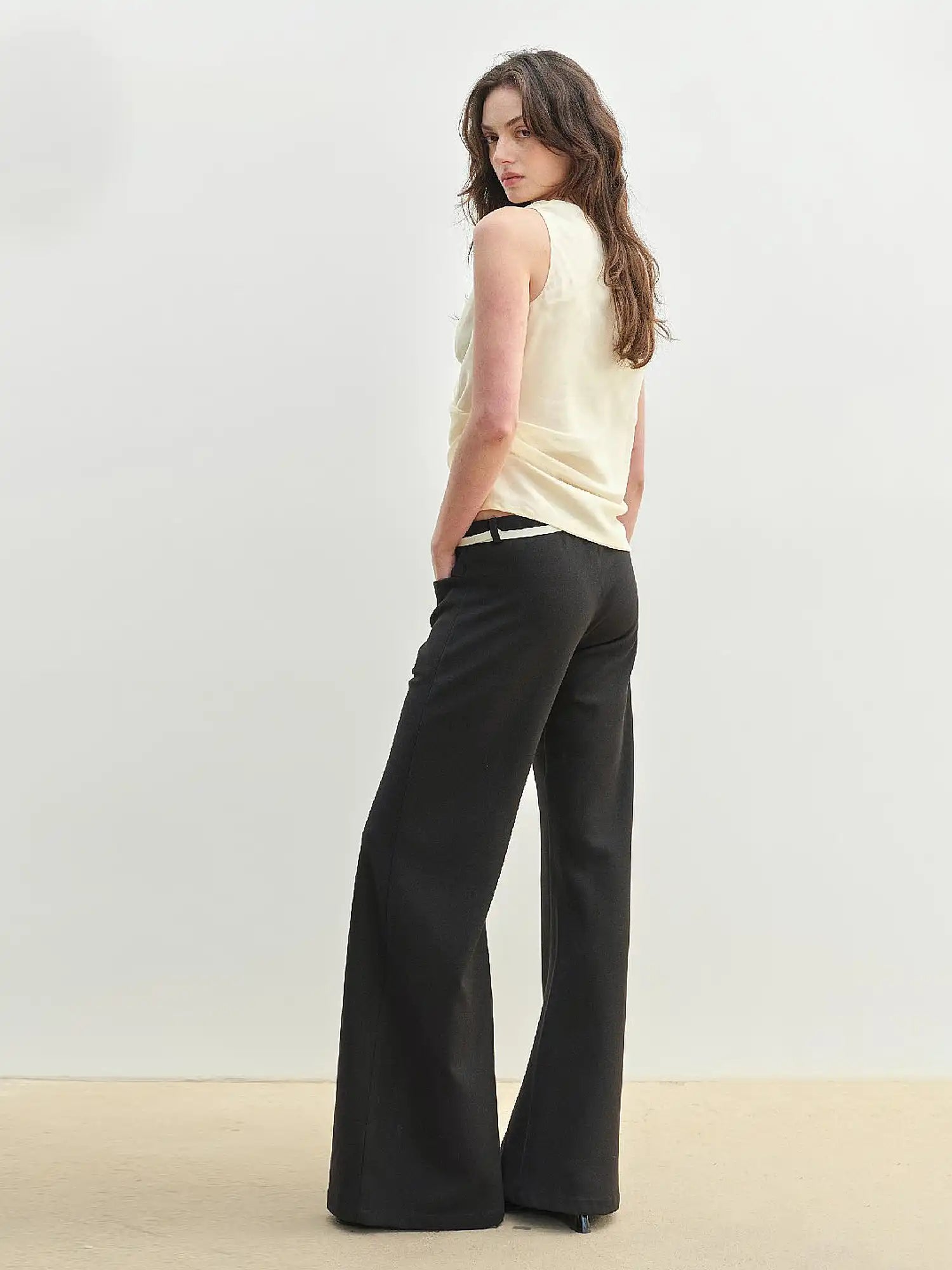 Muse Naps Asymmetric Cowl Neck Draped Tank Top | Canton Collective