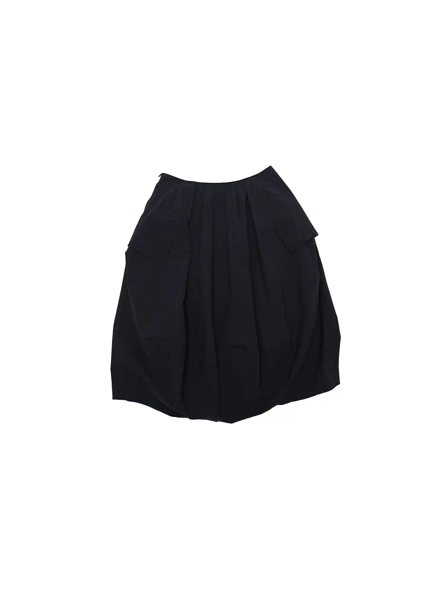 CantonCollective Design Asymmetric Hem Midi Bubble Skirt | Canton Collective