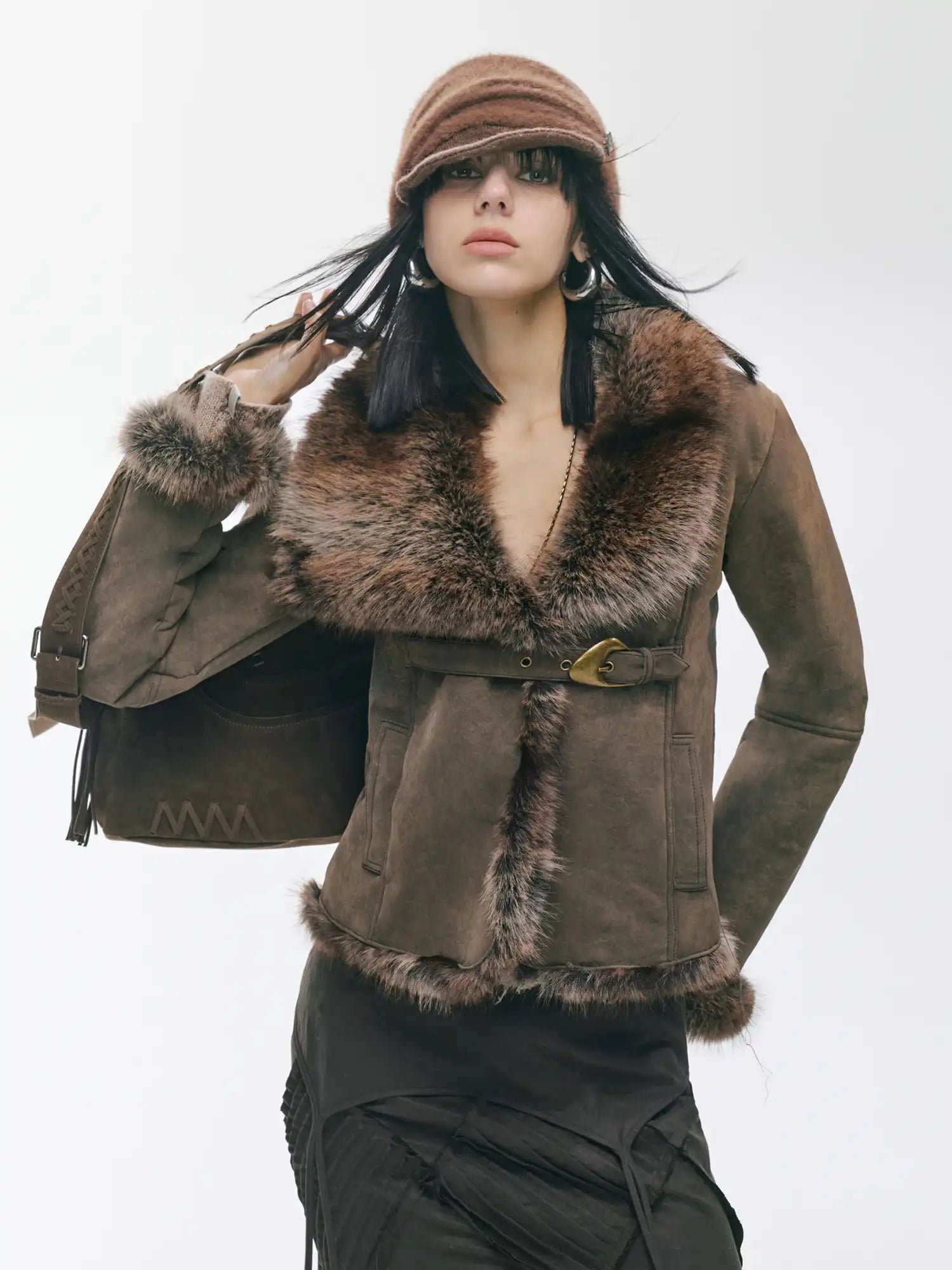 2th Desire Asymmetric Shearling Street Jacket | Canton Collective