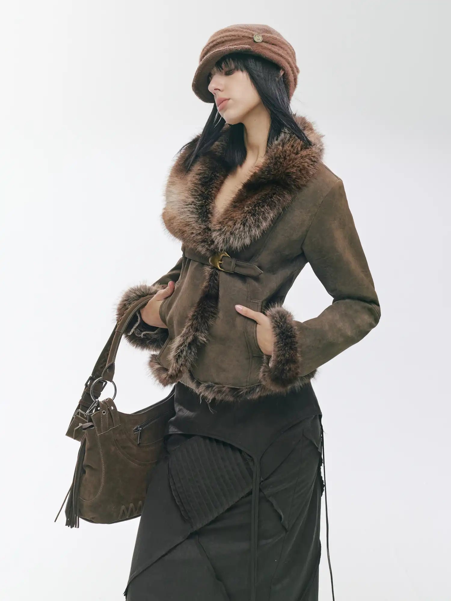 2th Desire Asymmetric Shearling Street Jacket | Canton Collective