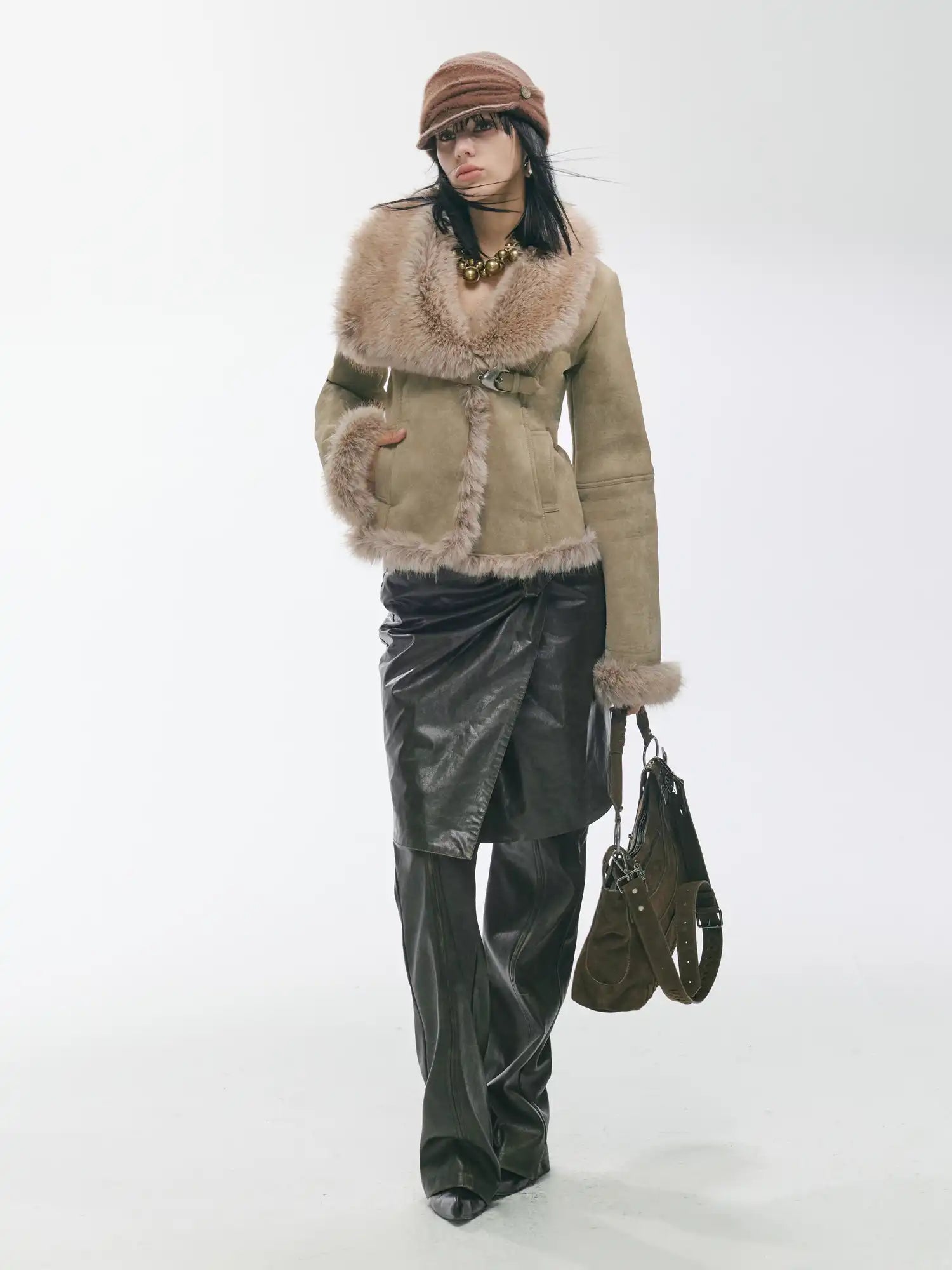 2th Desire Asymmetric Shearling Street Jacket | Canton Collective