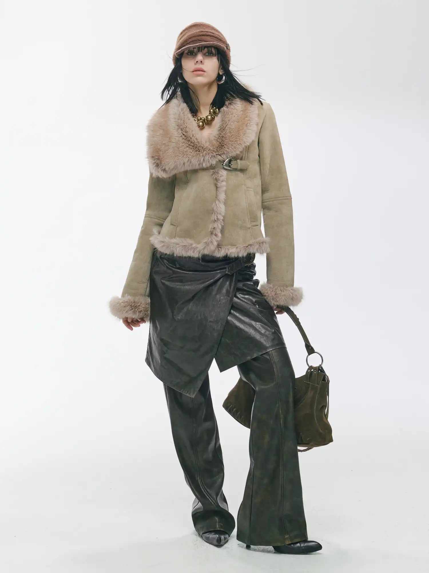 2th Desire Asymmetric Shearling Street Jacket | Canton Collective