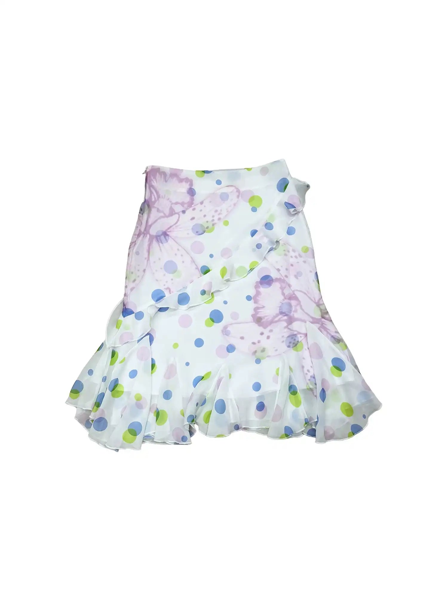 Deleteex Asymmetric Sheer Chiffon Mermaid Midi Skirt | Canton Collective
