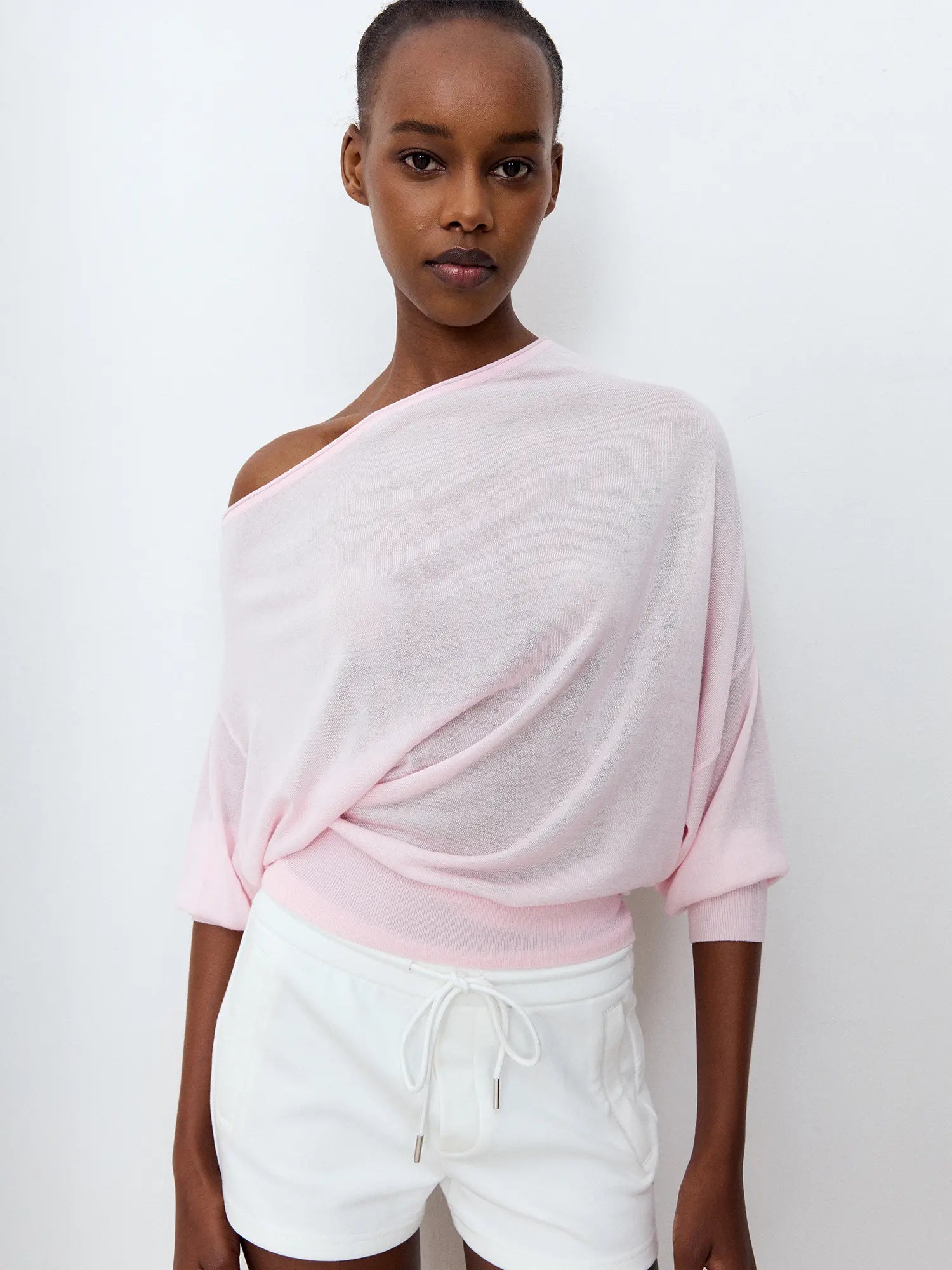 FIRST FLOOR Asymmetric Sheer Knit Top | Canton Collective