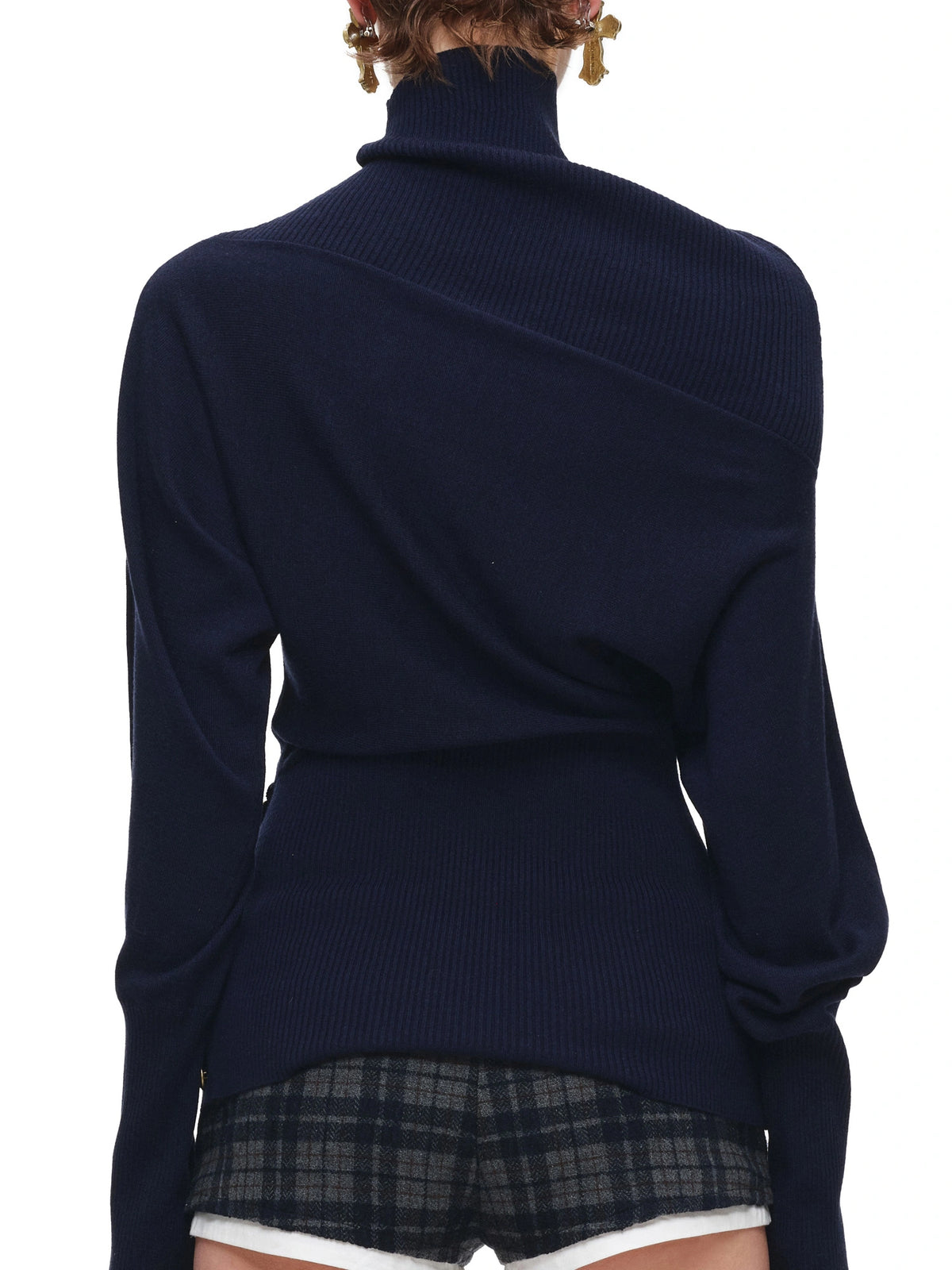1Jinn Studio Asymmetric Turtleneck Knit Long Sleeve Top | Canton Collective