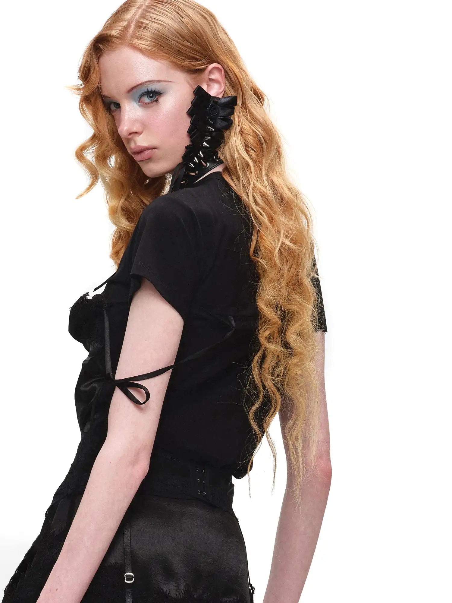 1Jinn Studio Asymmetrical Satin Lace Top | Canton Collective