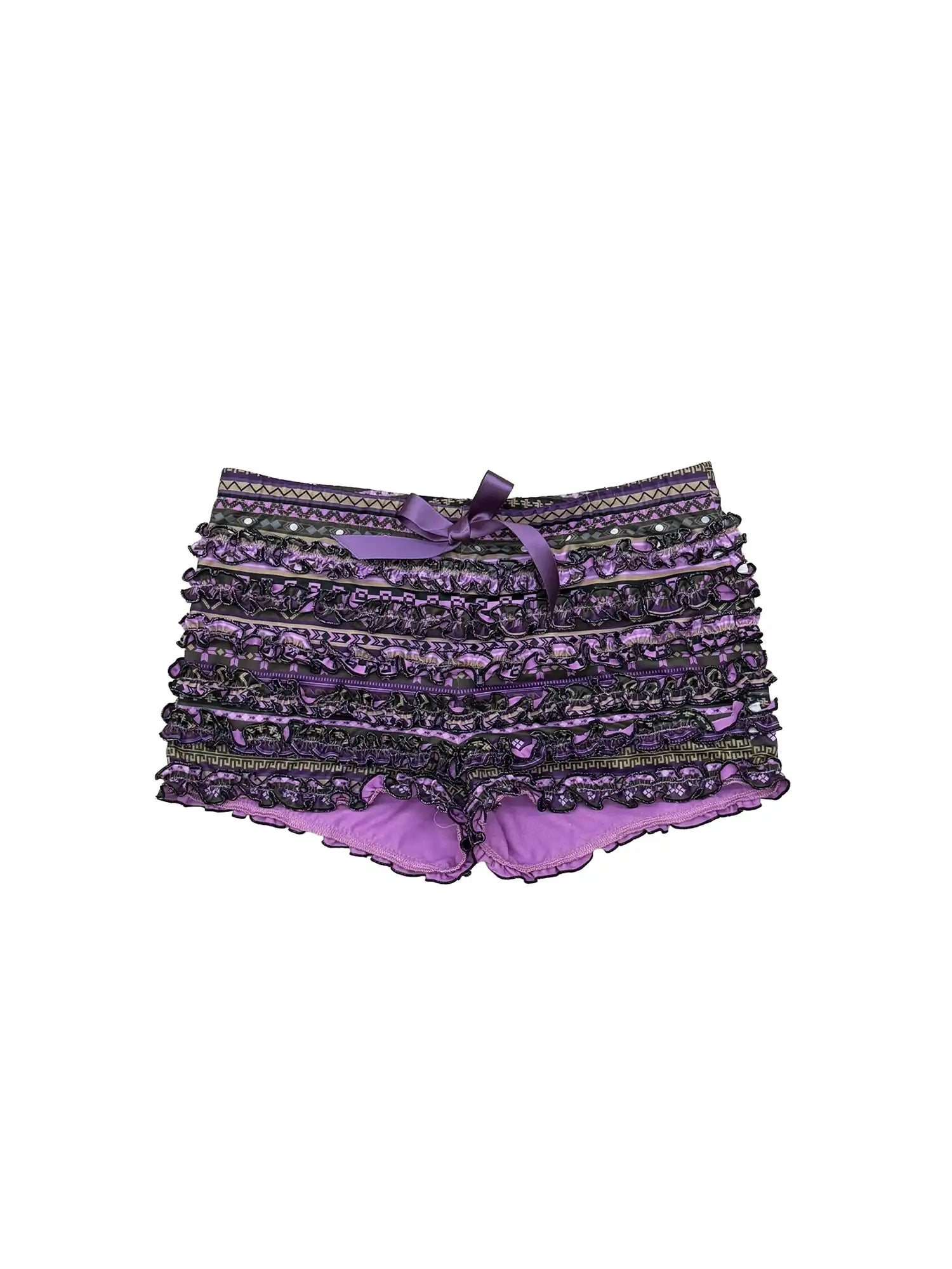 Deleteex Aztec-Print Tiered Ruffle Shorts | Canton Collective