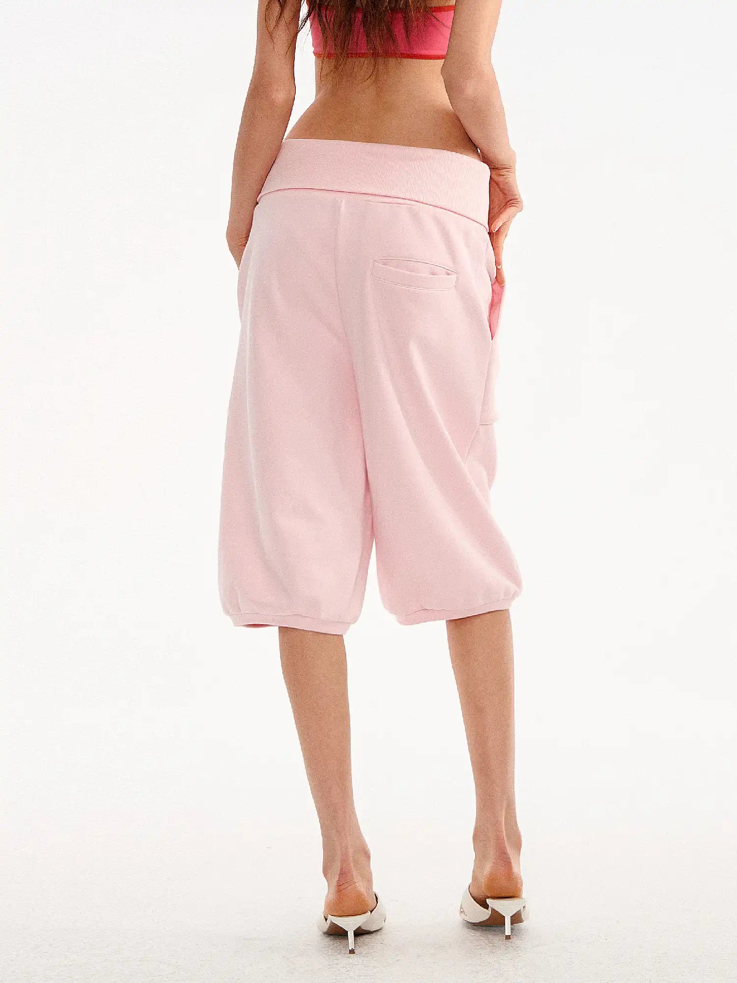 Muse Naps Ballet Pink Foldover Capri Sweatpants | Canton Collective