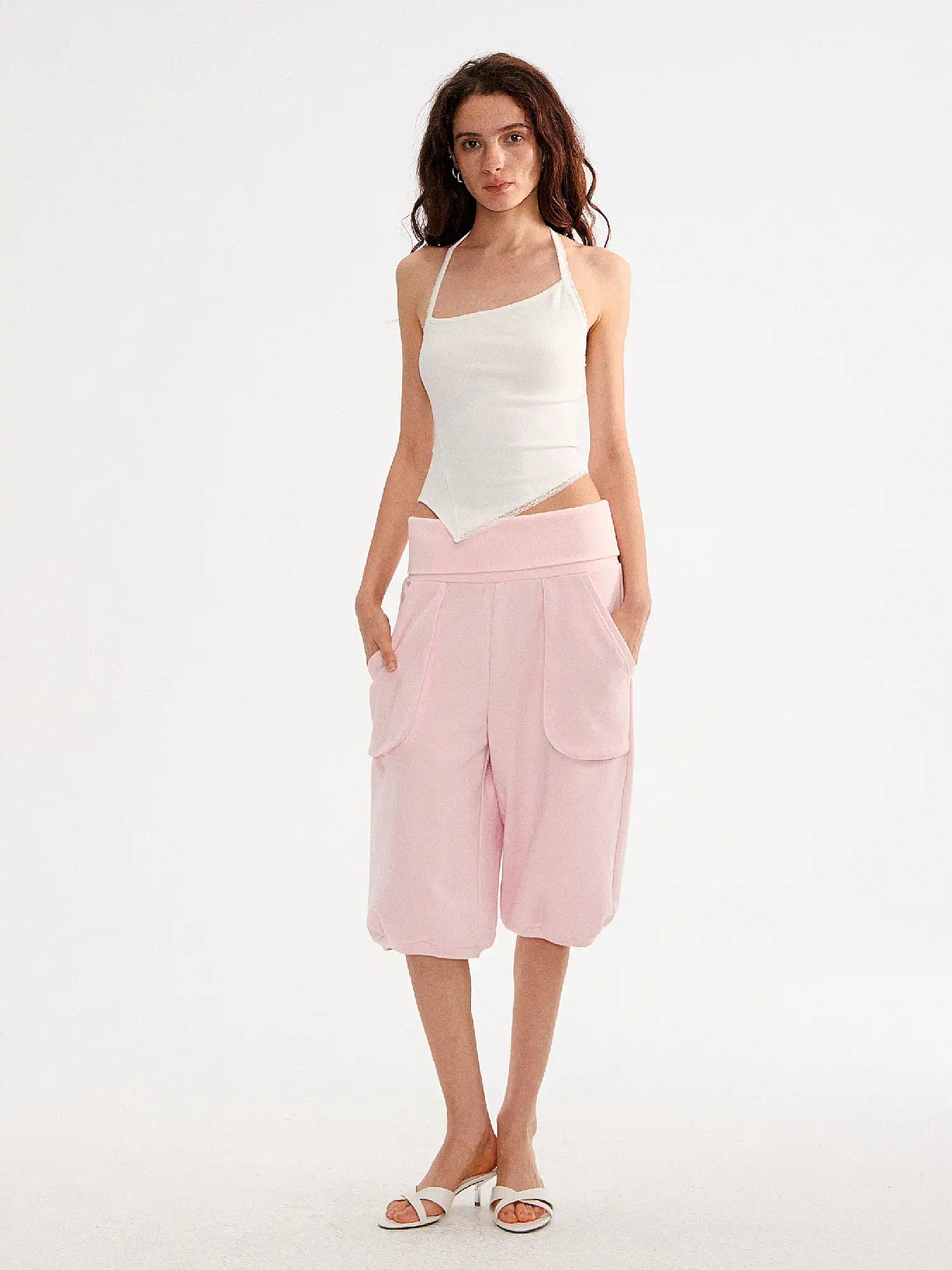 Muse Naps Ballet Pink Foldover Capri Sweatpants | Canton Collective