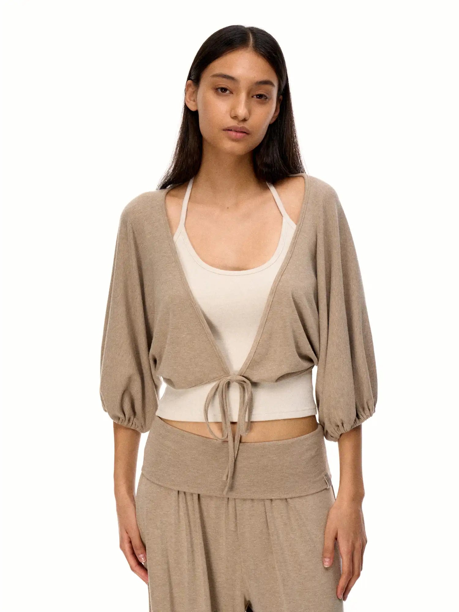First Floor Balletcore Layered Contrast Pilates Top | Canton Collective