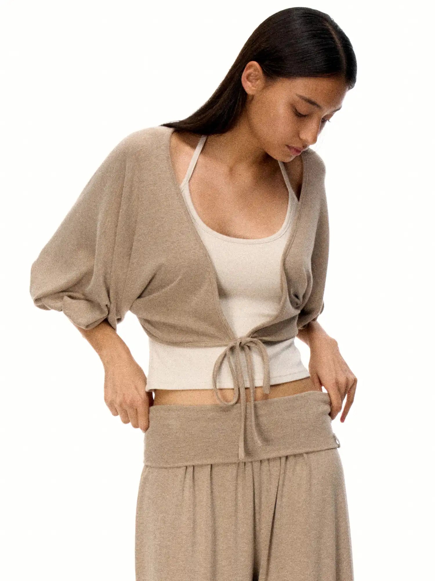 First Floor Balletcore Layered Contrast Pilates Top | Canton Collective