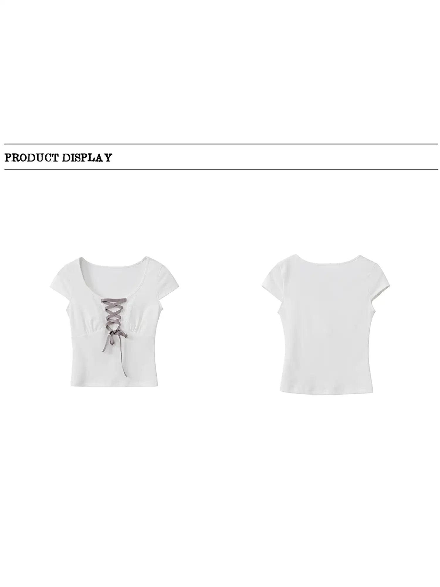 Deleteex Balletcore Tie Front Cropped Baby Tee | Canton Collective