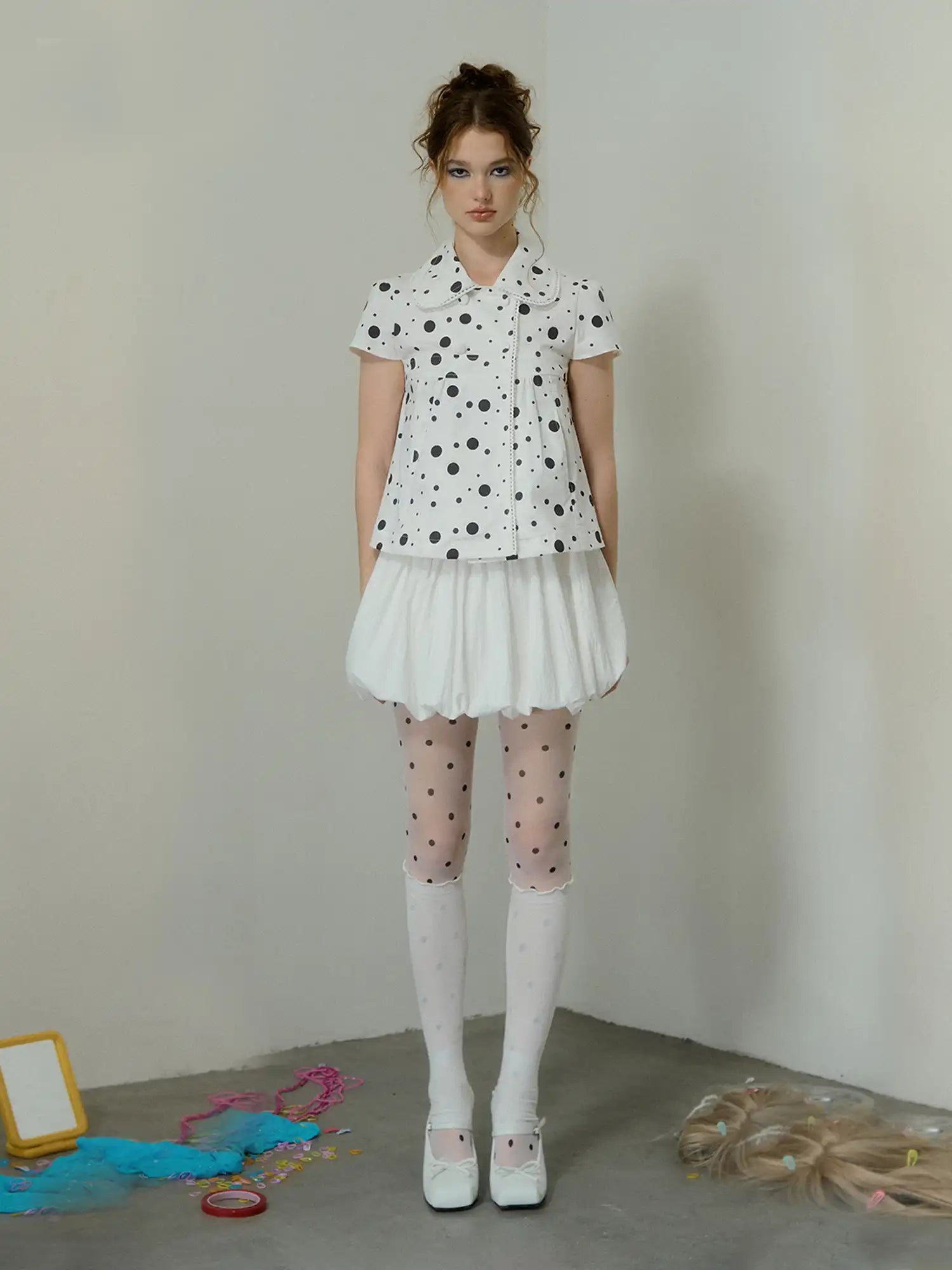 Deleteex Balletcore White Mini Bubble Skirt | Canton Collective