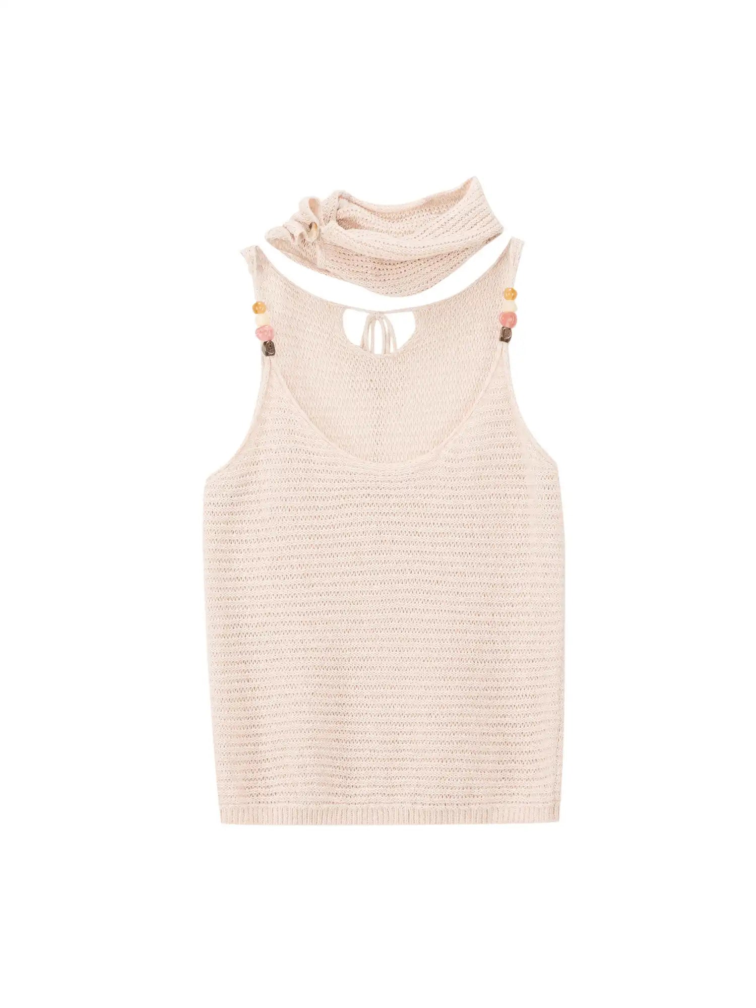Ayo Beaded Crochet Halter Tank Top | Canton Collective