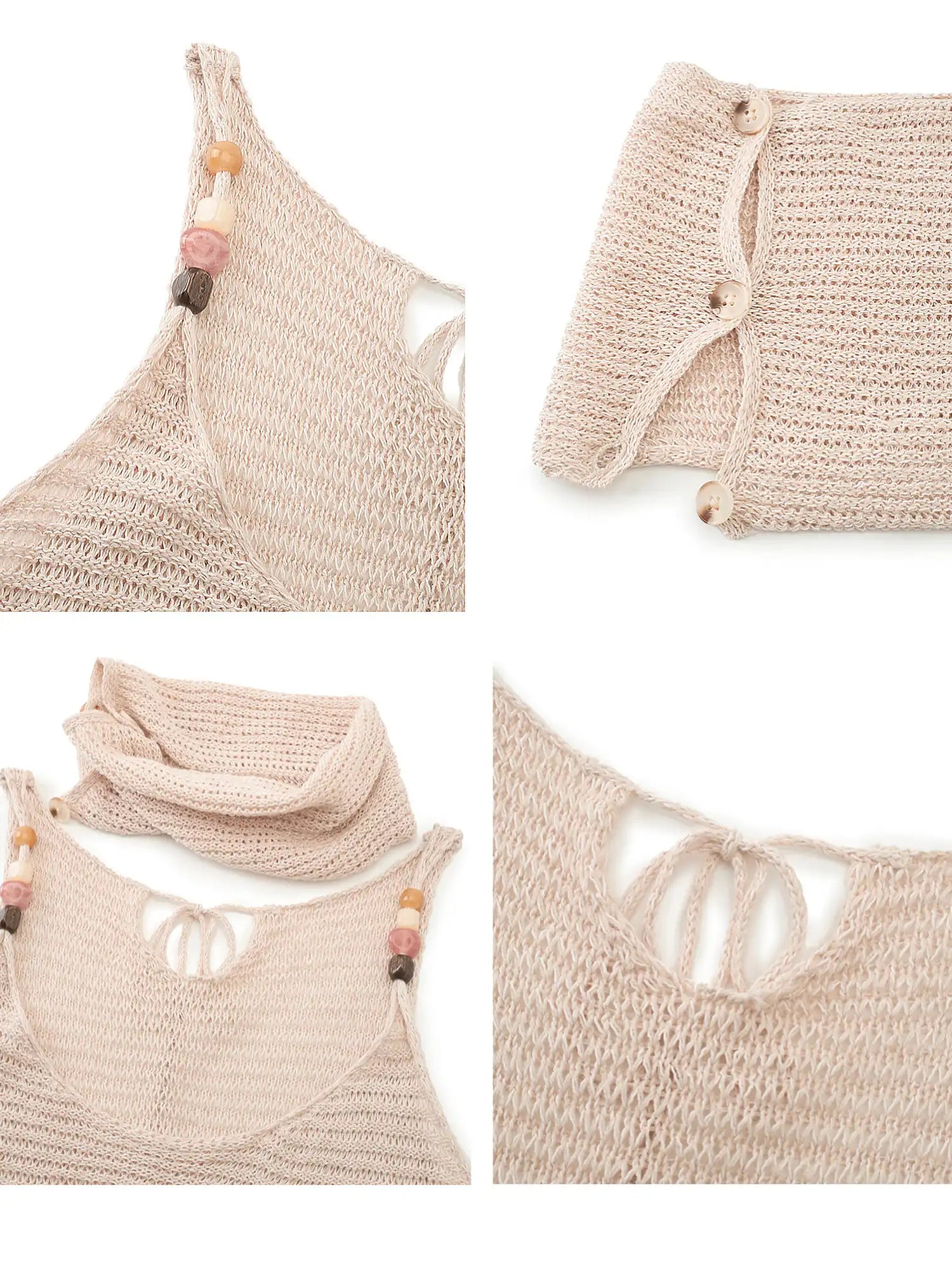 Ayo Beaded Crochet Halter Tank Top | Canton Collective