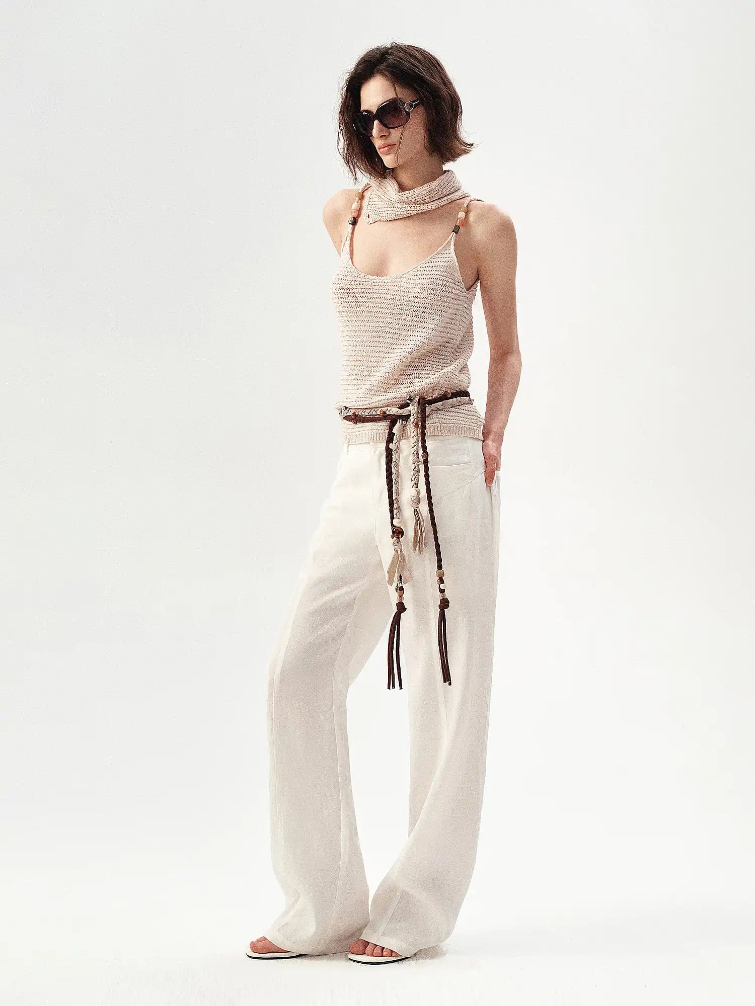 Ayo Beaded Crochet Halter Tank Top | Canton Collective