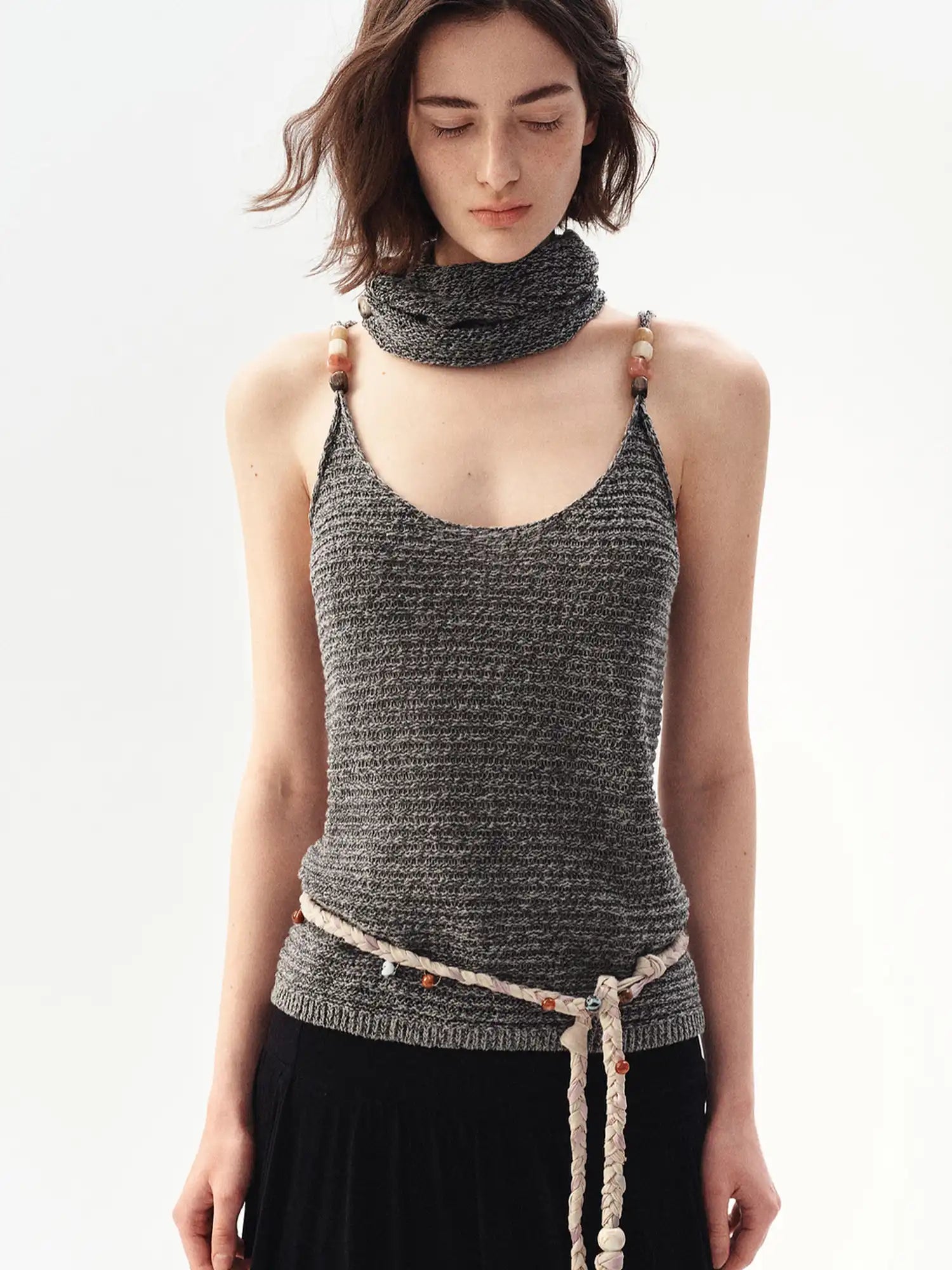 Ayo Beaded Crochet Halter Tank Top | Canton Collective