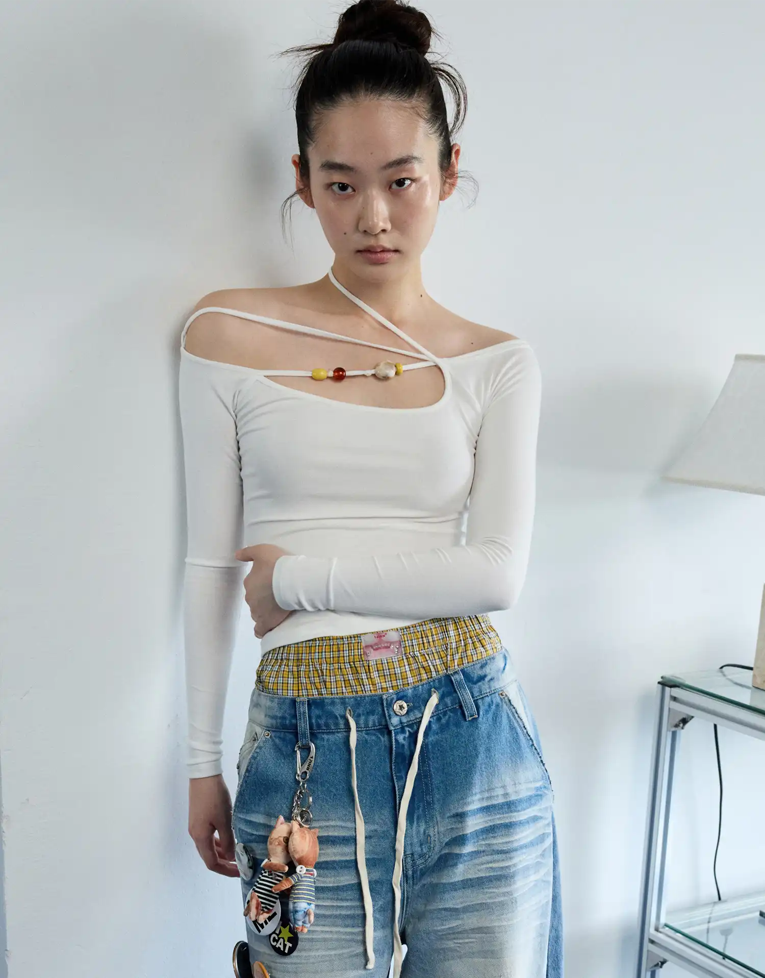 1Jinn Studio Beaded Tie Front Top | Canton Collective
