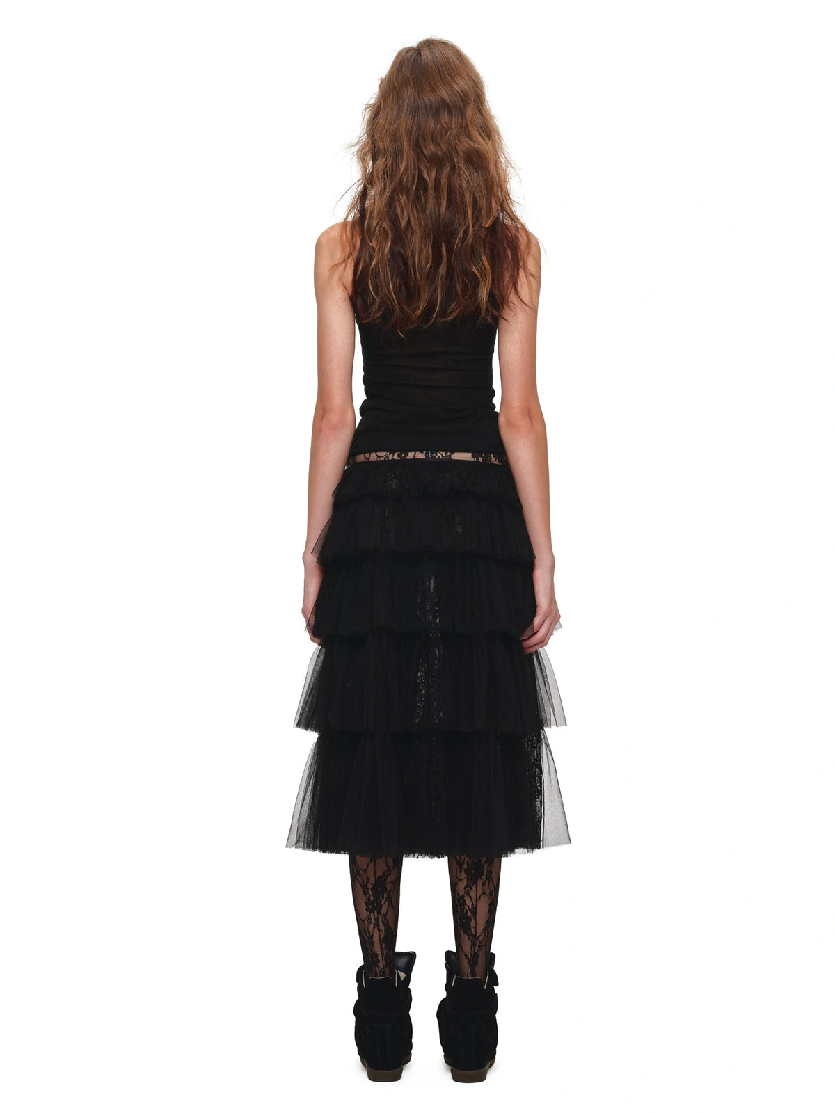 1Jinn Studio Black Sheer Knit Mock Neck Fitted Tank Top | Canton Collective