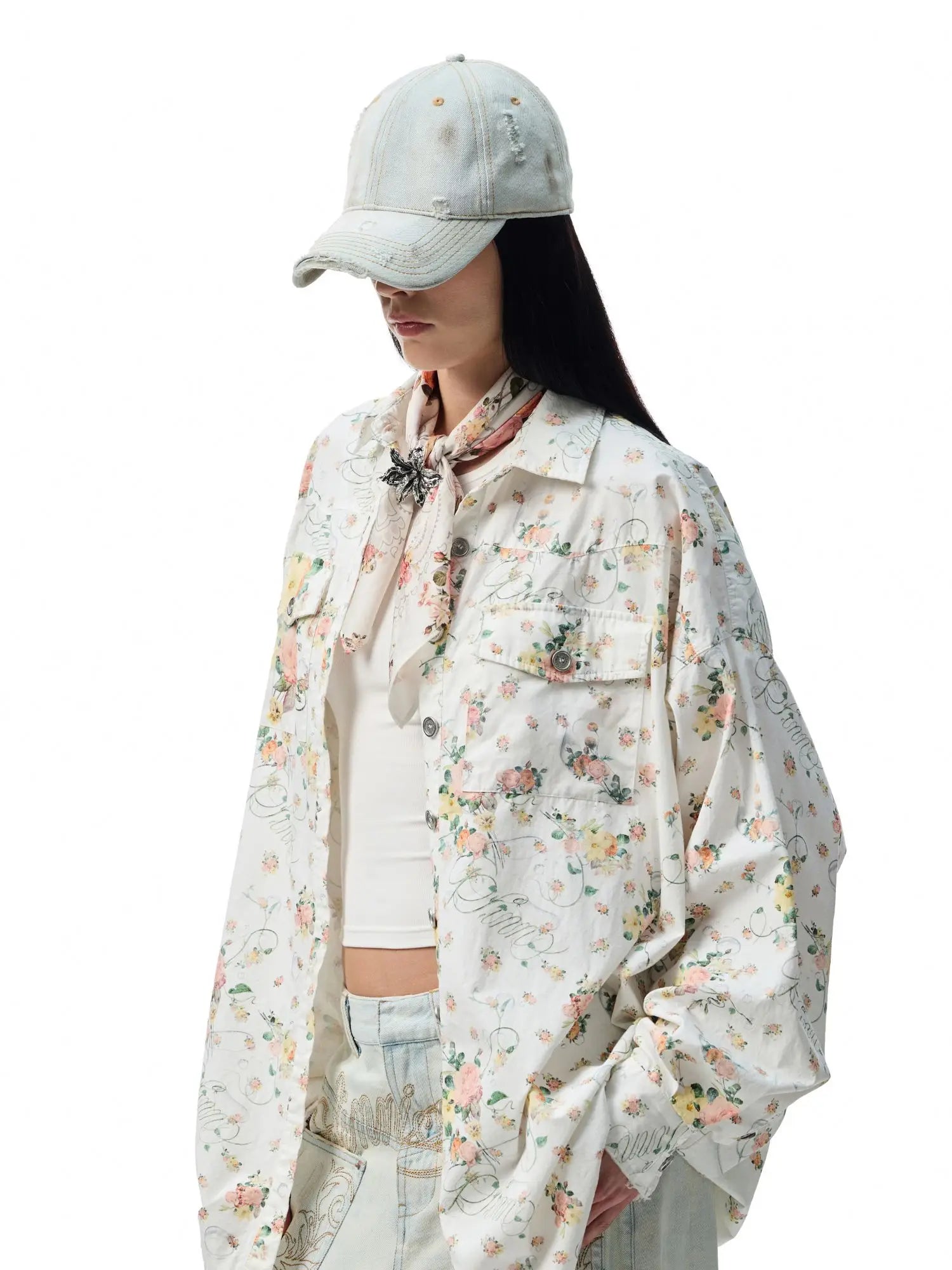 1Jinn Studio Bloom Script Headscarf | Canton Collective