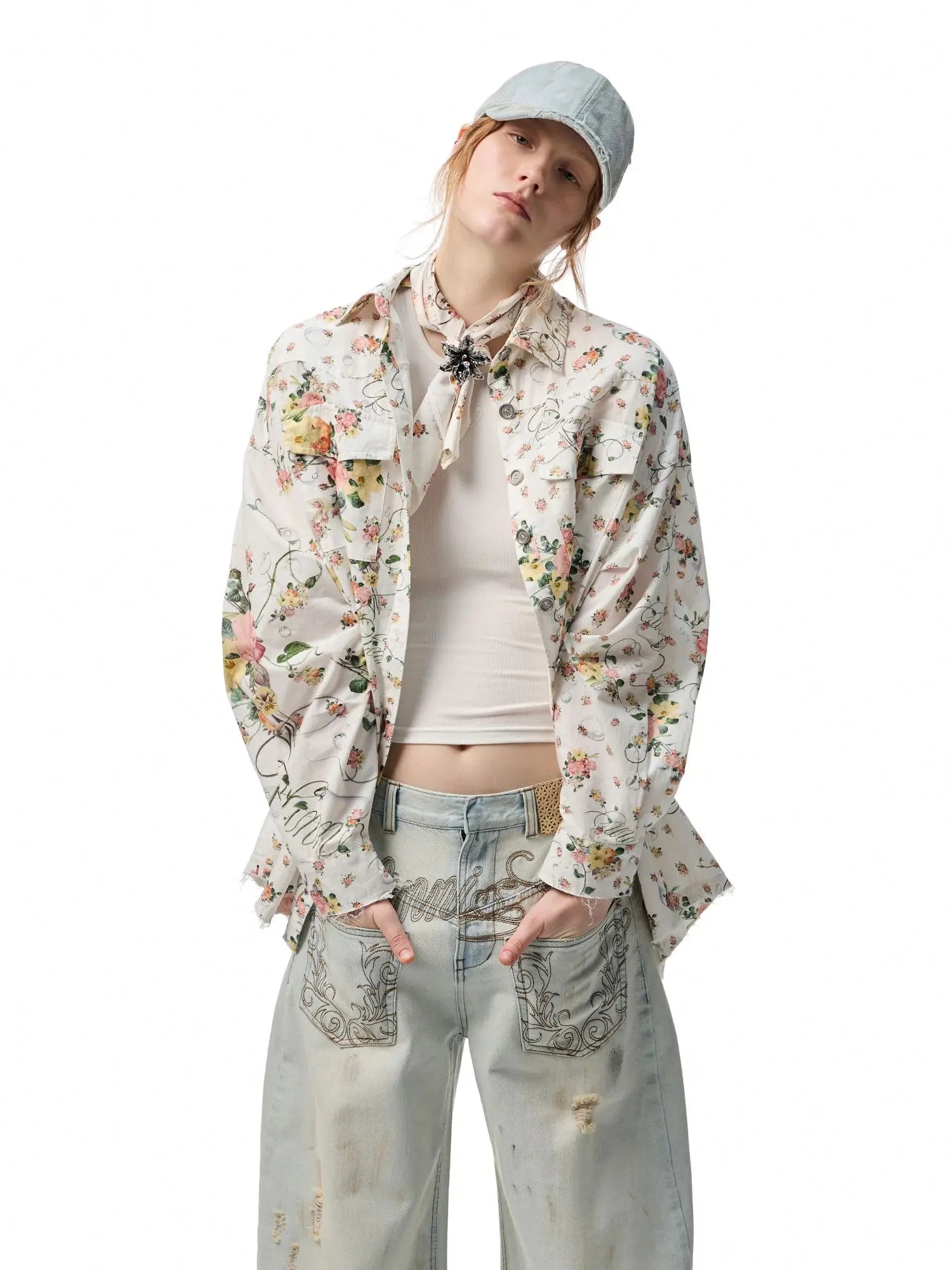 1Jinn Studio Bloom Script Headscarf | Canton Collective