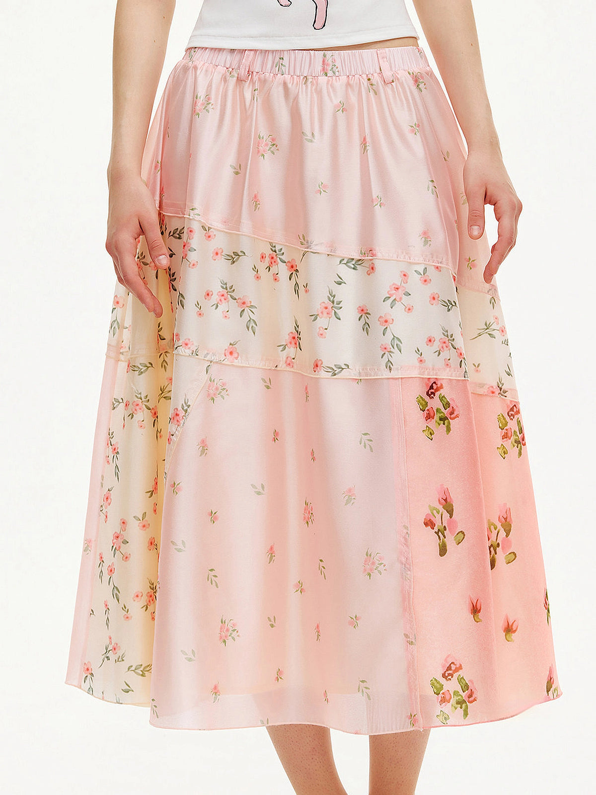 Outtheblue Patchwork Ditsy Floral Midi Skirt | Canton Collective