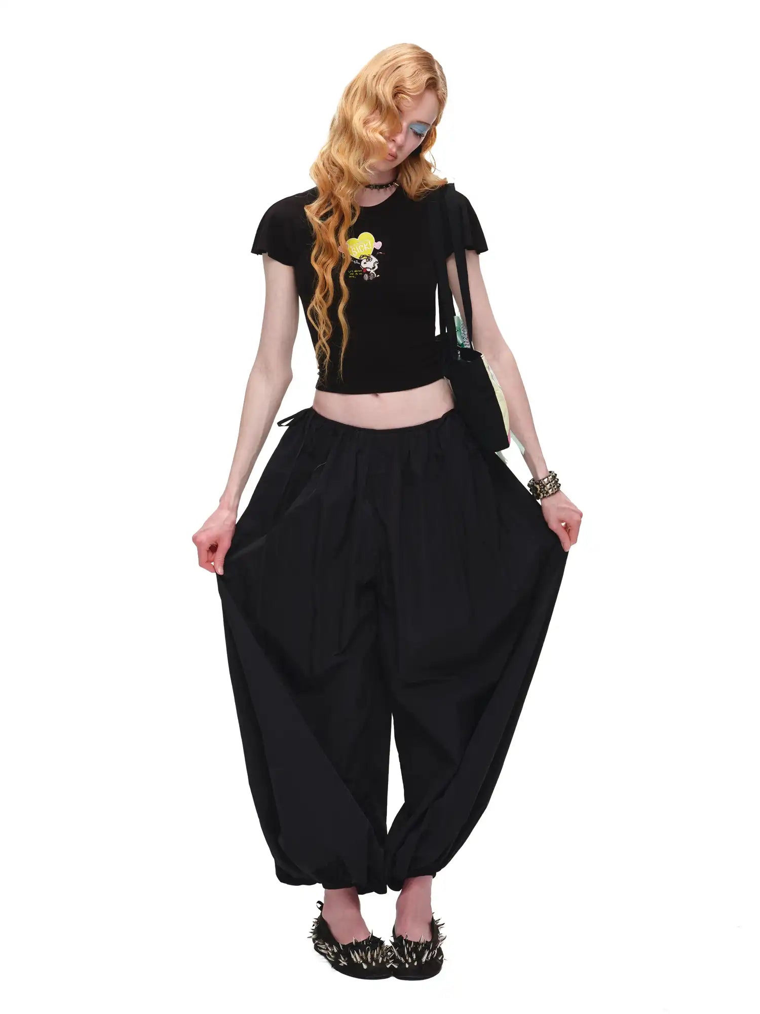 1Jinn Studio Bow Tie Pleated Tapered Nylon Track Pants | Canton Collective