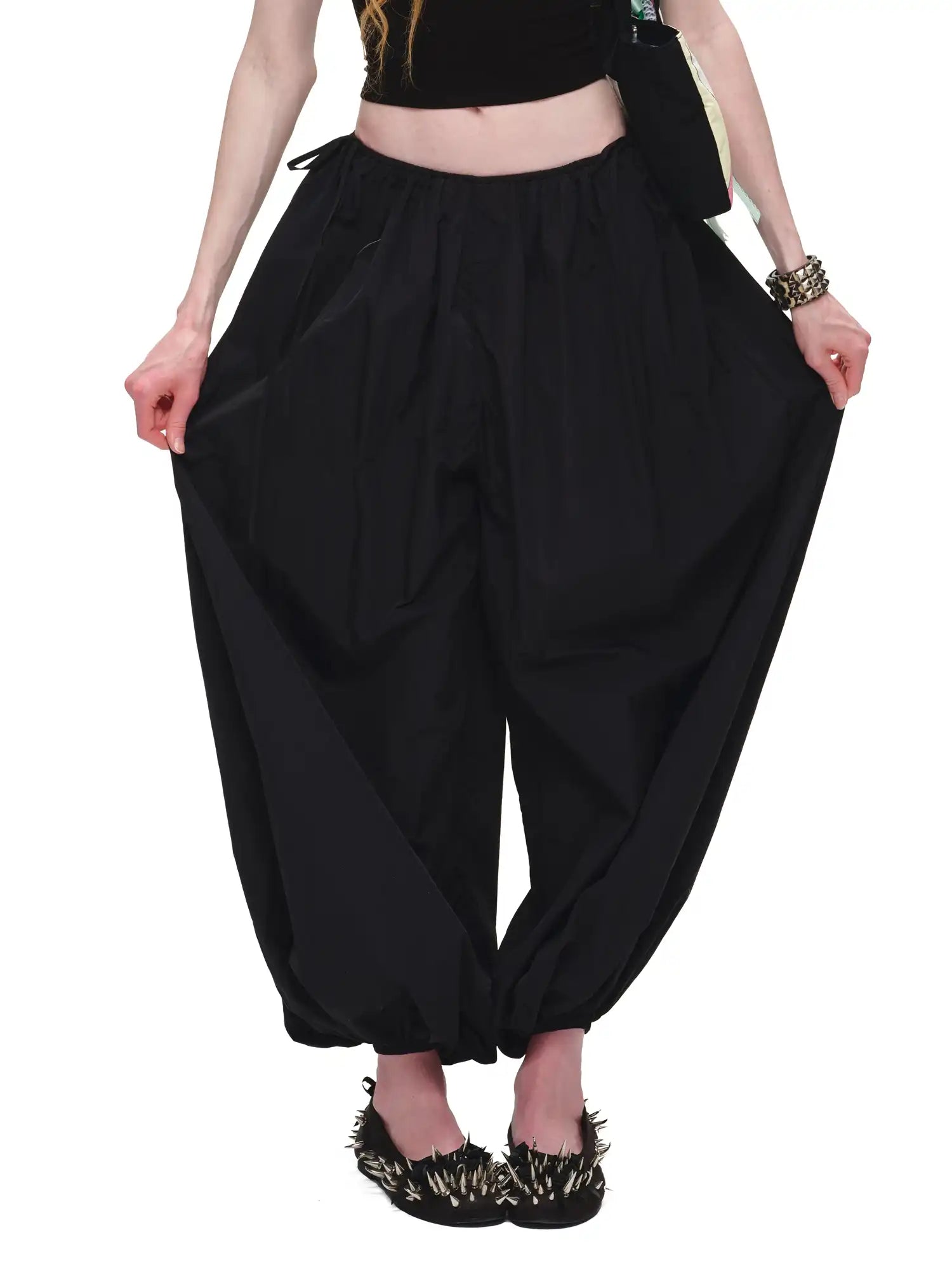 1Jinn Studio Bow Tie Pleated Tapered Nylon Track Pants | Canton Collective