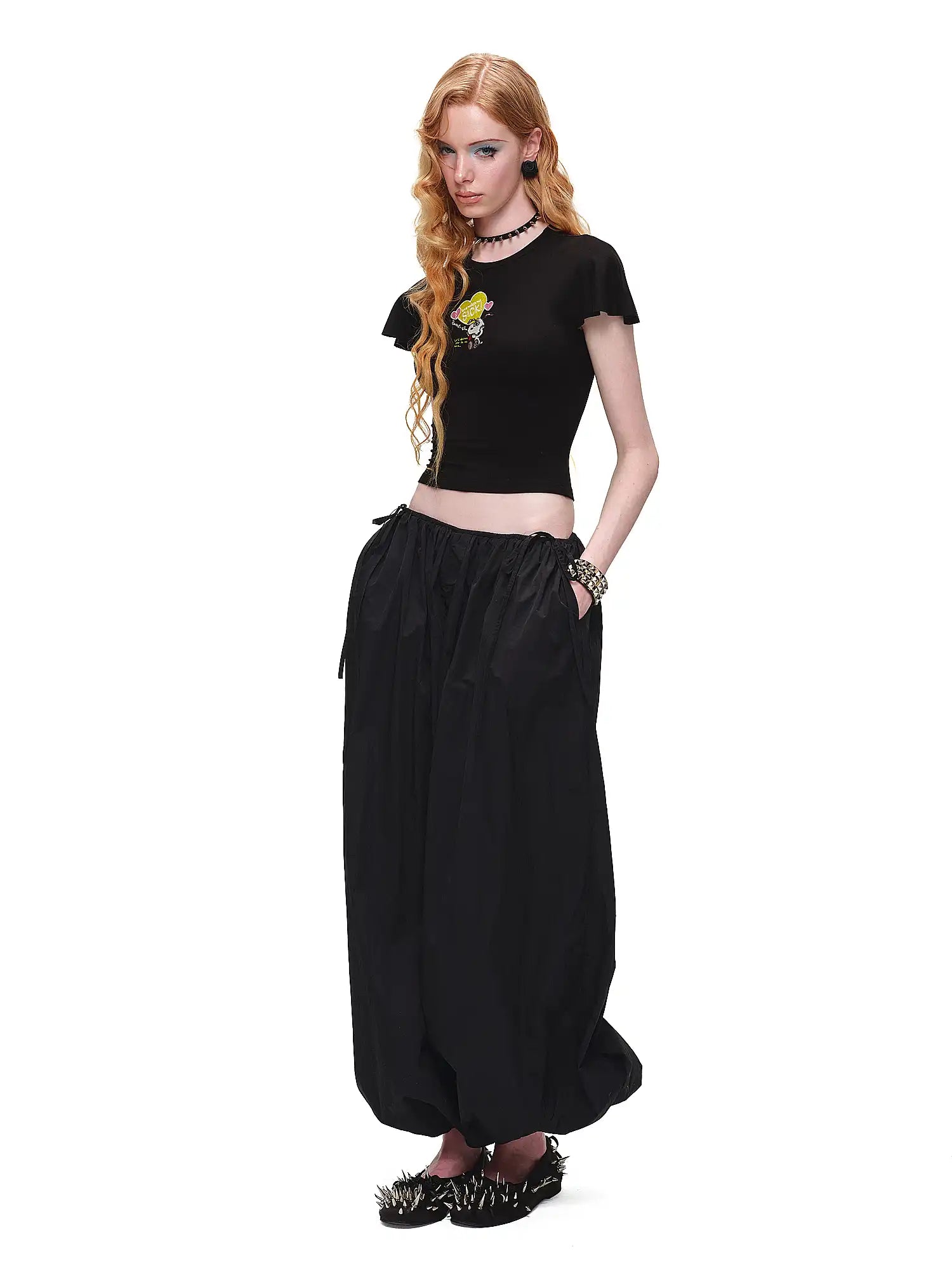 1Jinn Studio Bow Tie Pleated Tapered Nylon Track Pants | Canton Collective