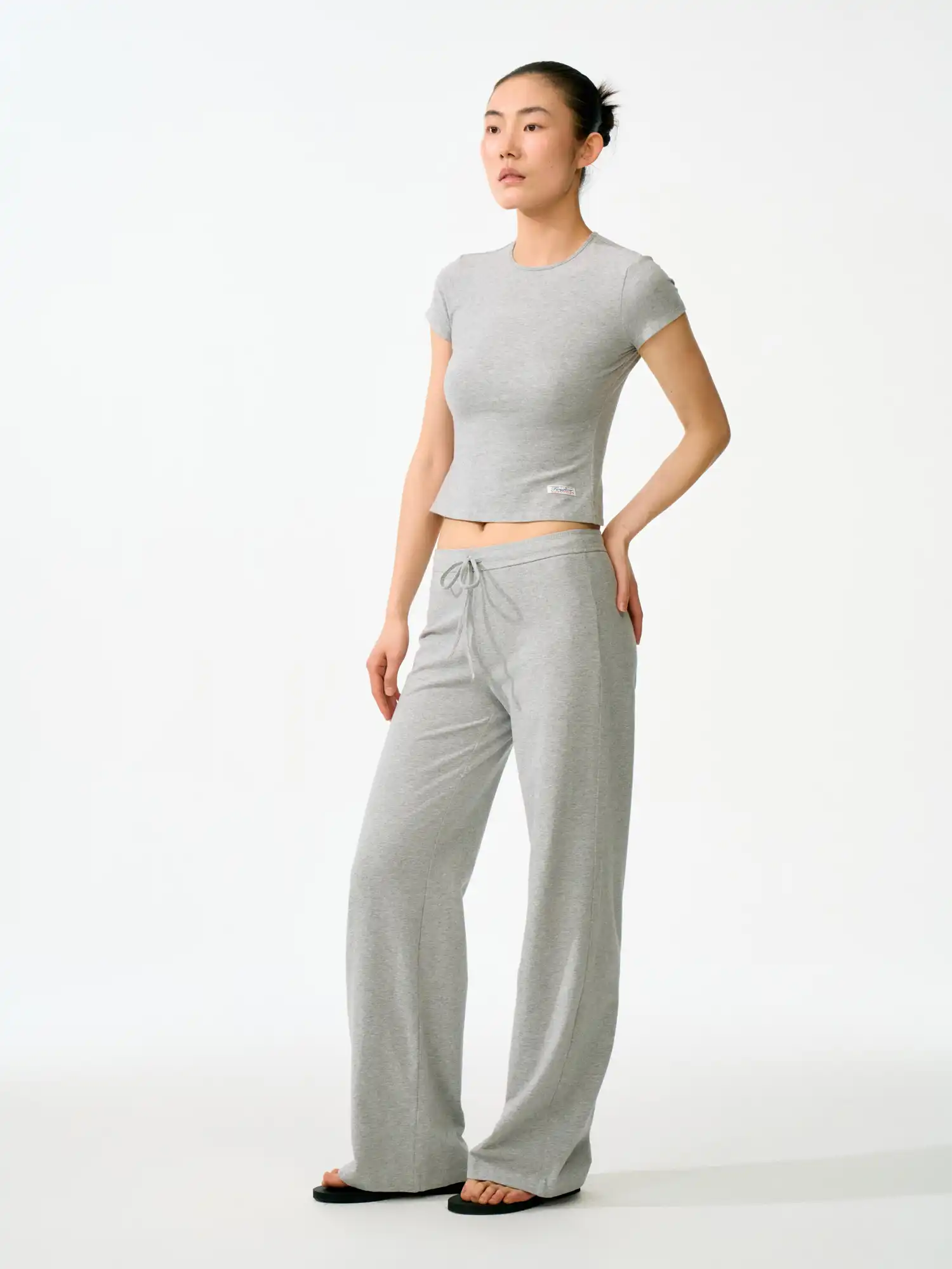 FirstFloor Brushed Cotton Slouchy Straight-Leg Fit Trousers | Canton Collective