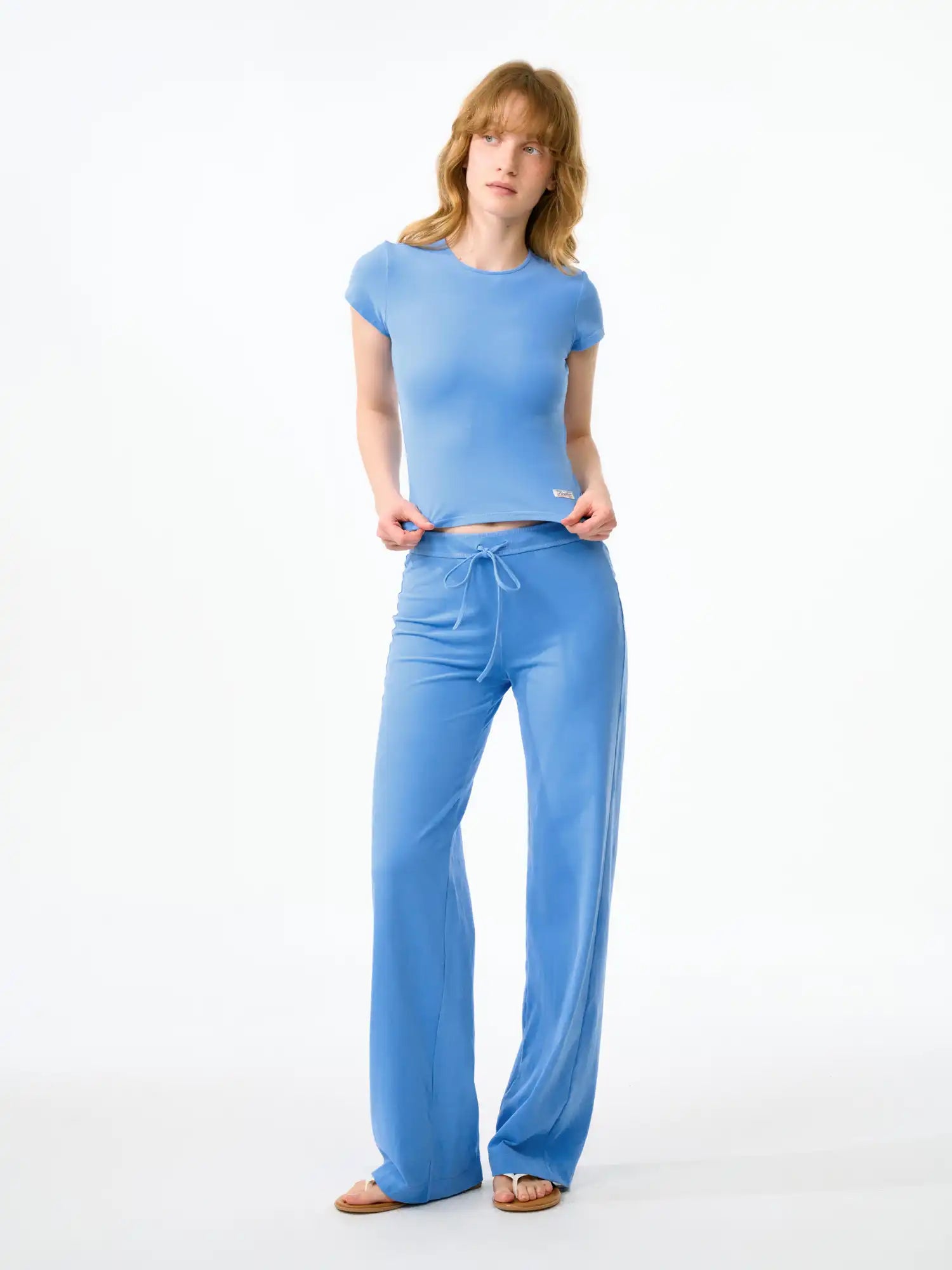 FirstFloor Brushed Cotton Slouchy Straight-Leg Fit Trousers | Canton Collective