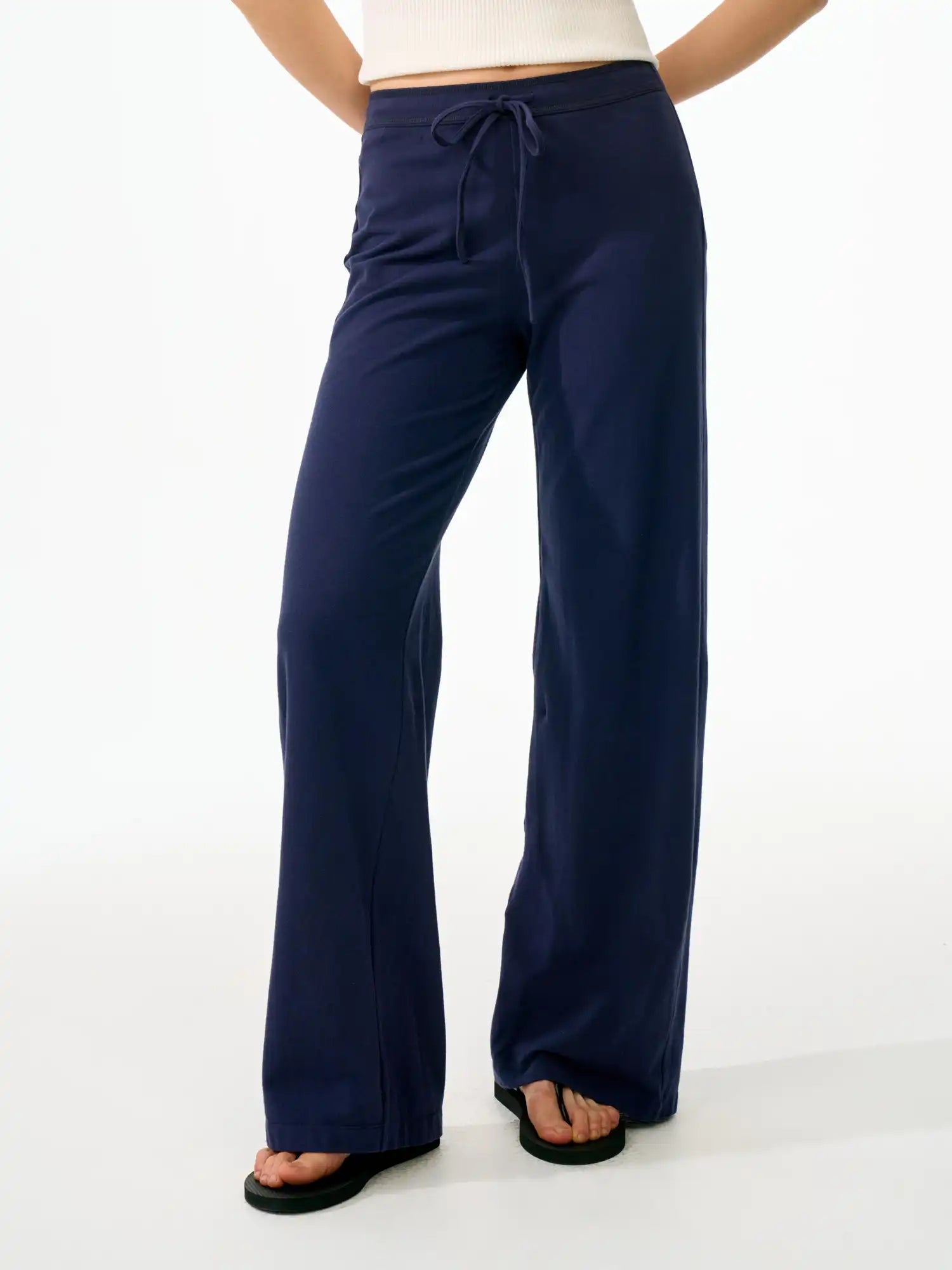FirstFloor Brushed Cotton Slouchy Straight-Leg Fit Trousers | Canton Collective