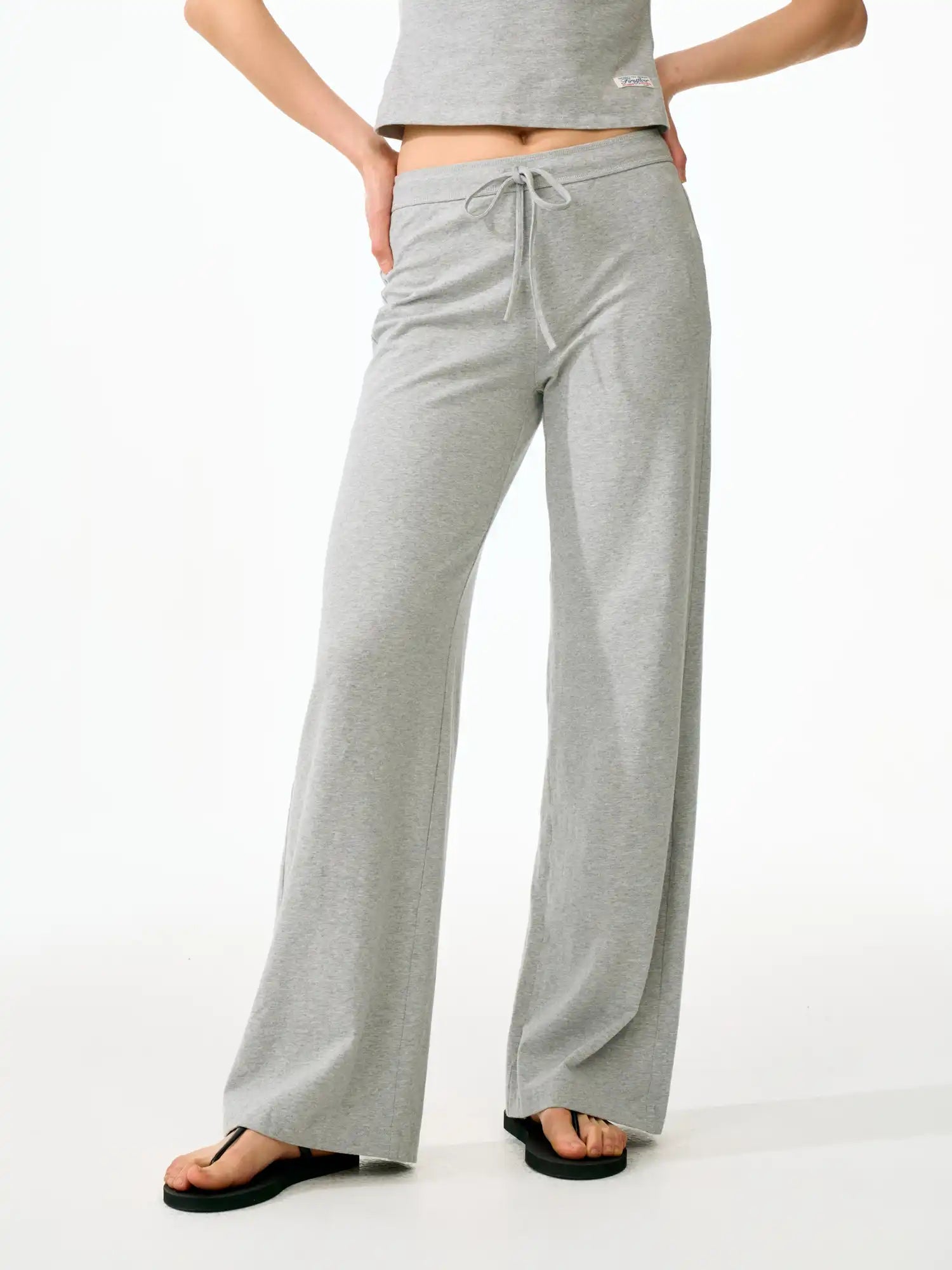 FirstFloor Brushed Cotton Slouchy Straight-Leg Fit Trousers | Canton Collective