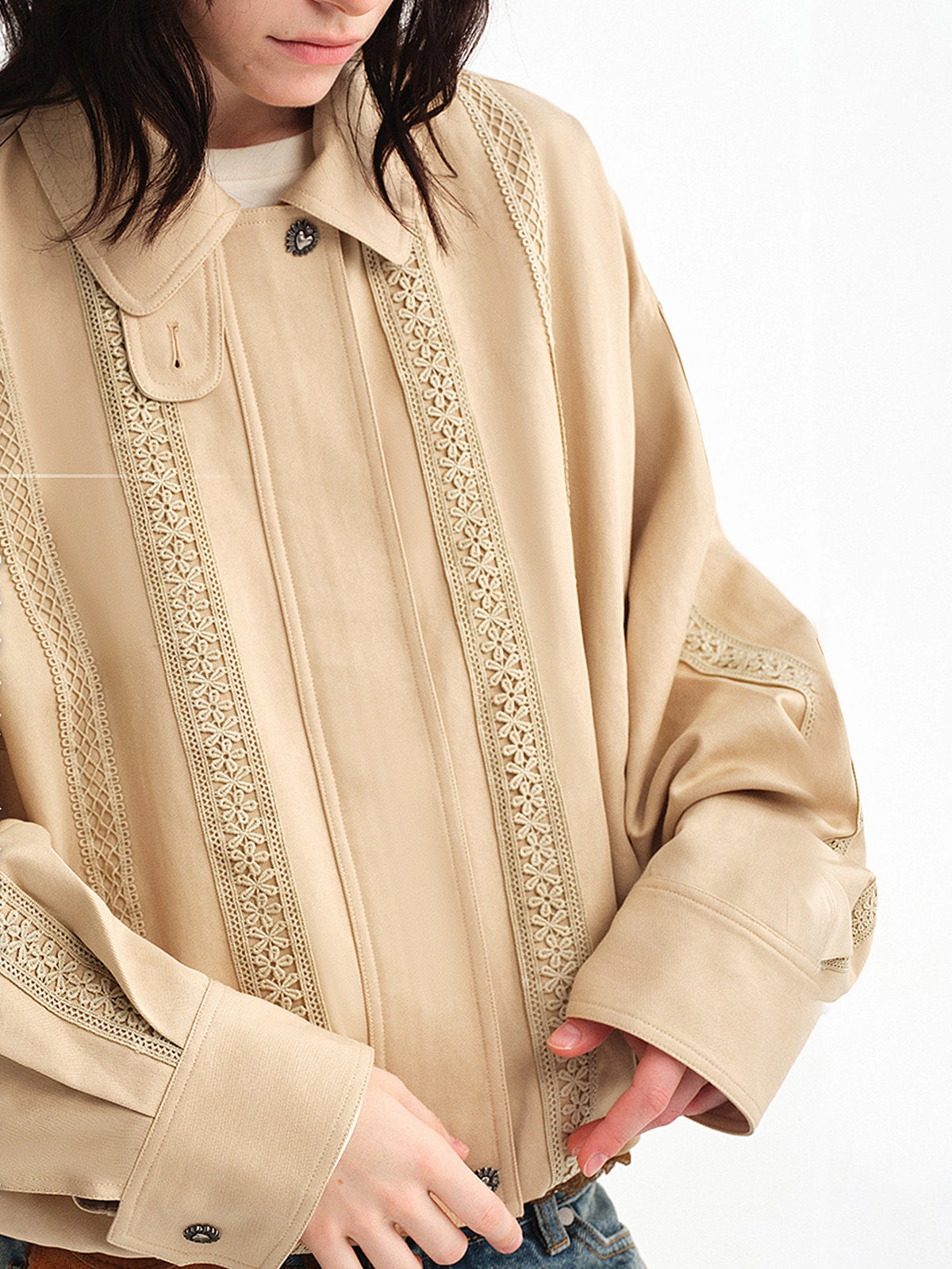 Outtheblue Bubble Hem Boxy Cropped Jacket | Canton Collective