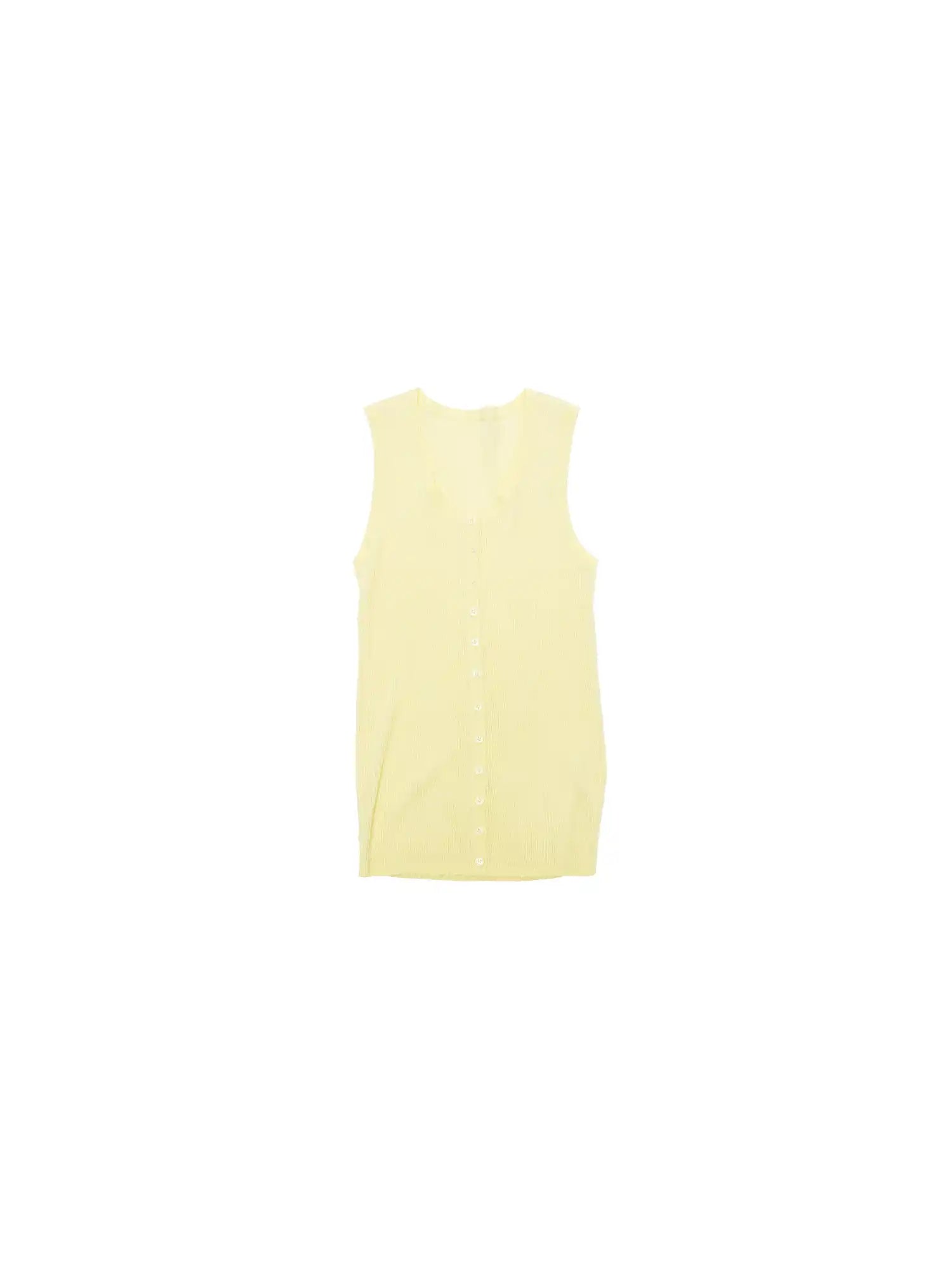 CantonCollective Design Button Front Ribbed Knit Tank Top | Canton Collective