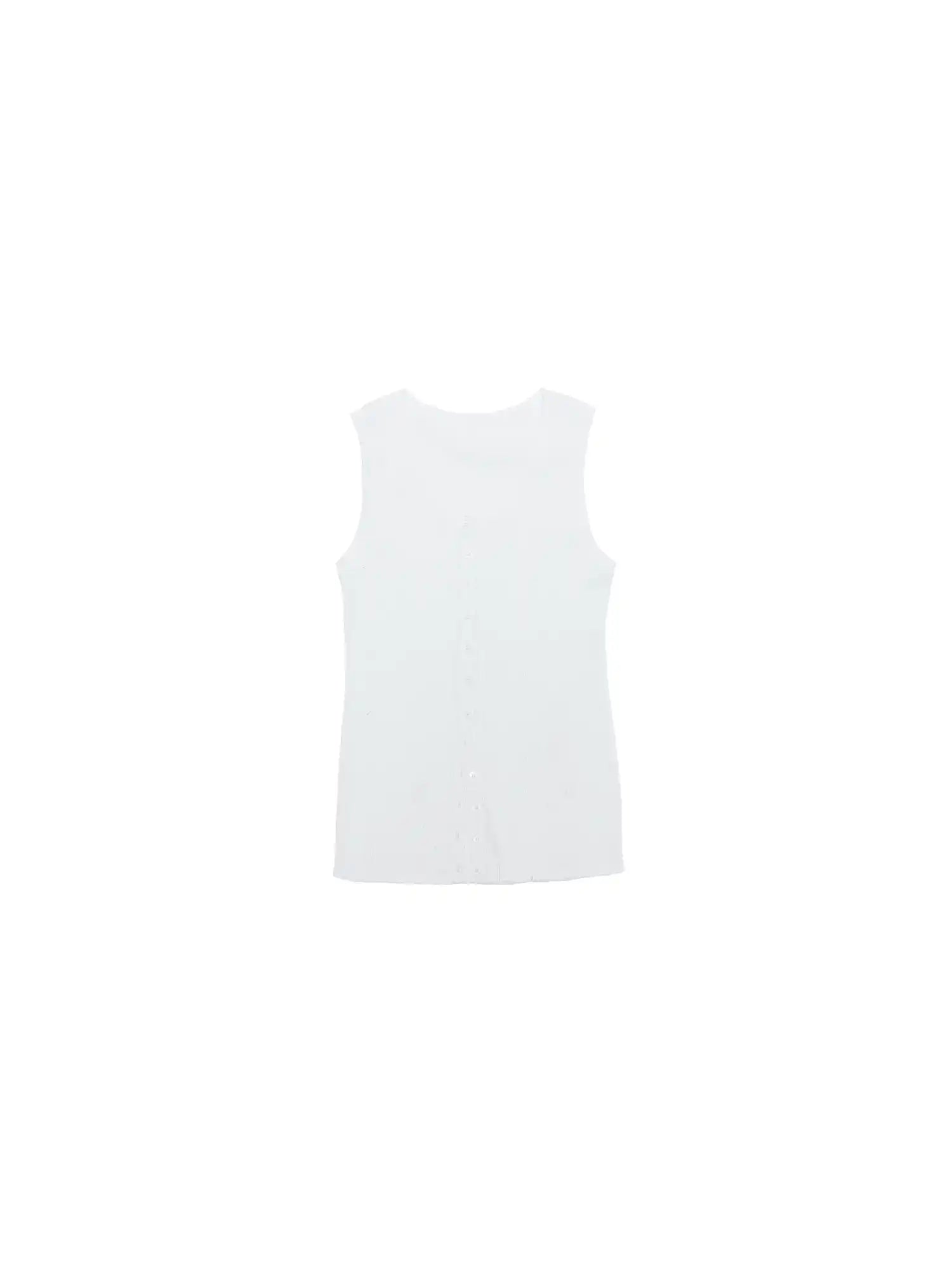 CantonCollective Design Button Front Ribbed Knit Tank Top | Canton Collective