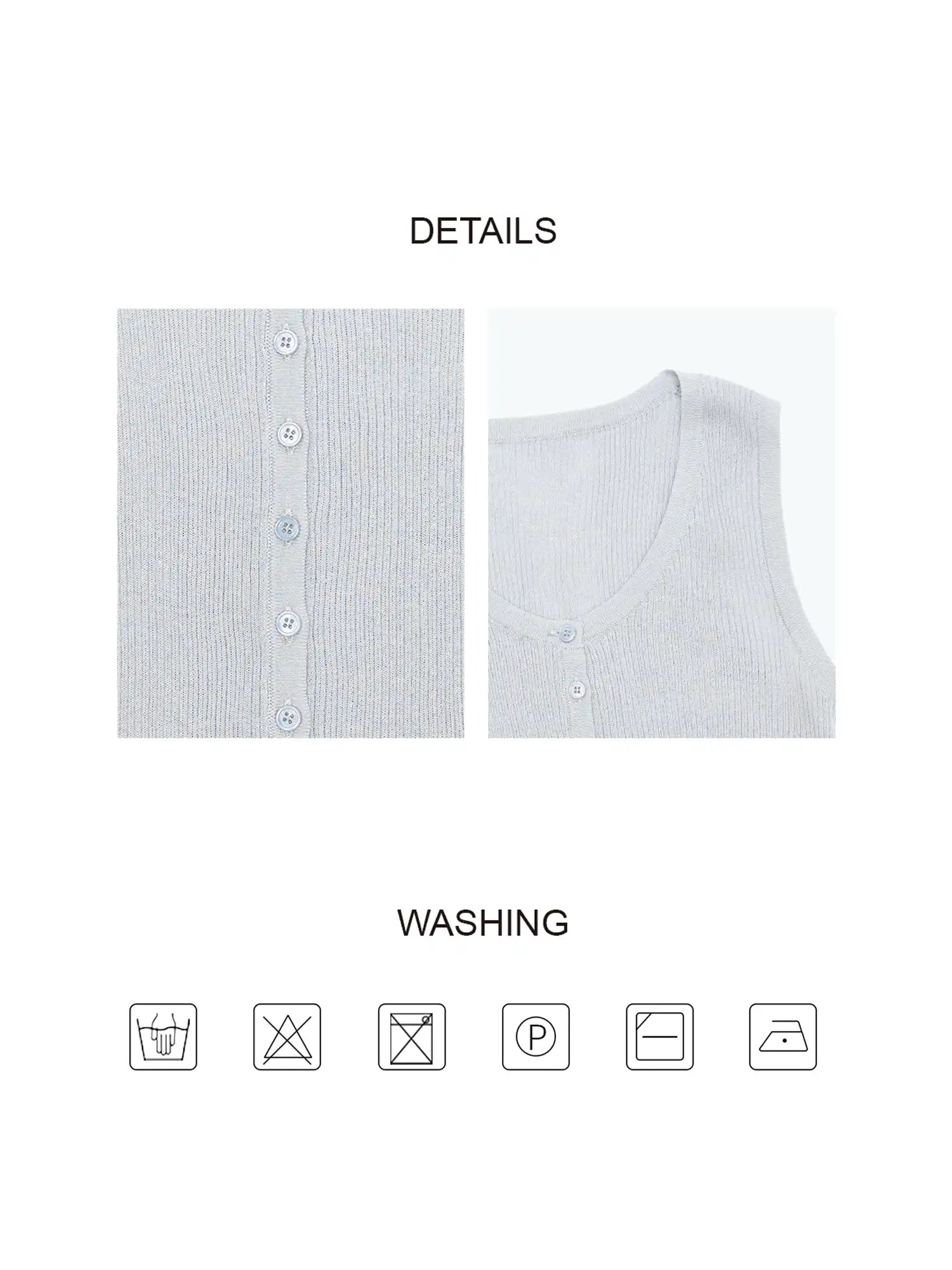 CantonCollective Design Button Front Ribbed Knit Tank Top | Canton Collective