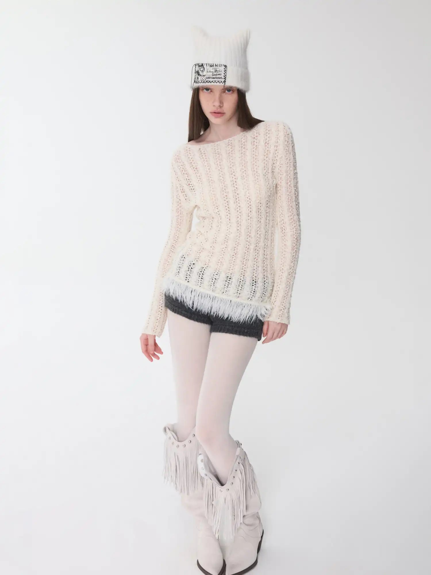 1Jinn Studio Cable-Knit Fleece-Knit Top | Canton Collective