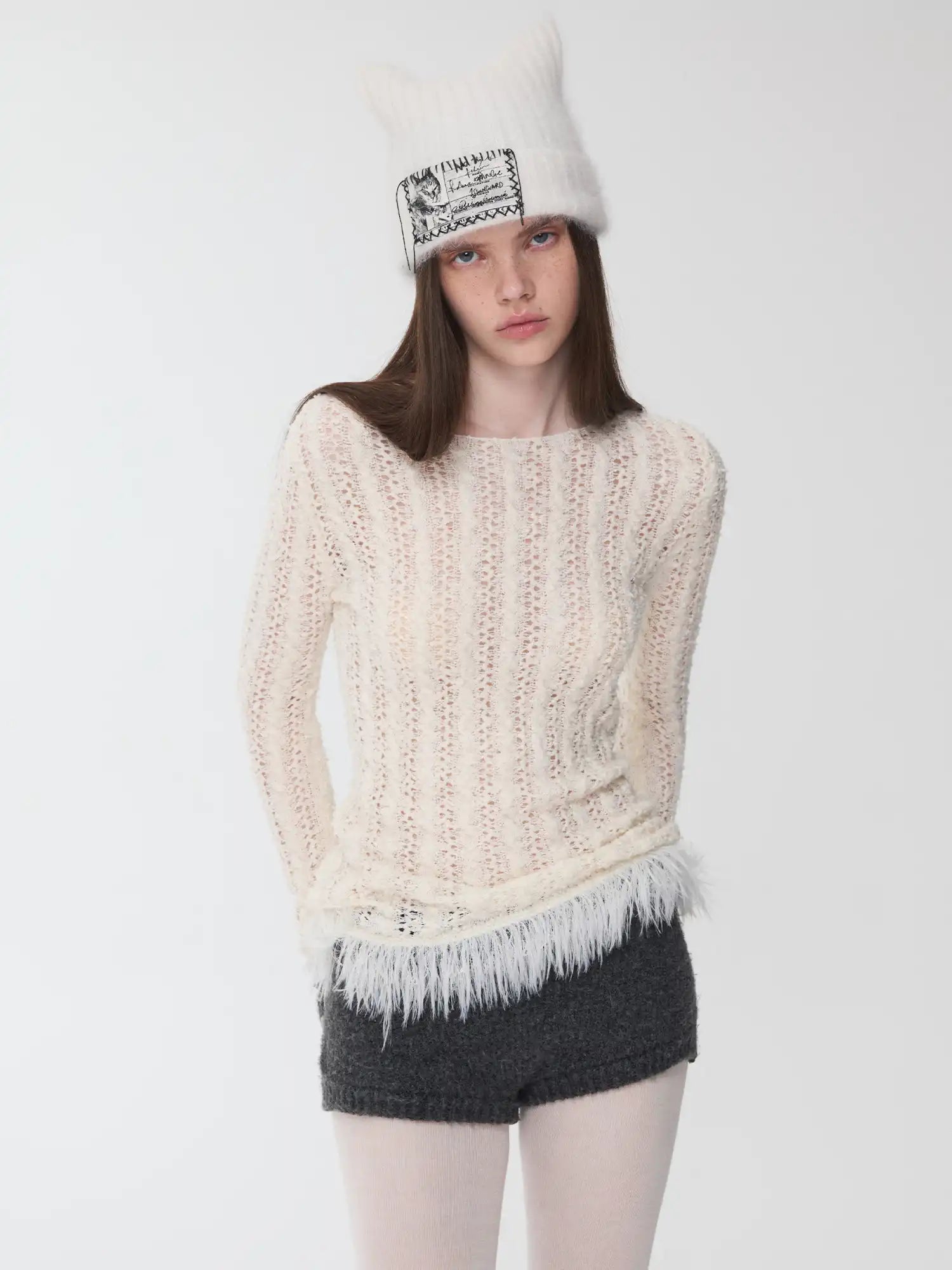 1Jinn Studio Cable-Knit Fleece-Knit Top | Canton Collective