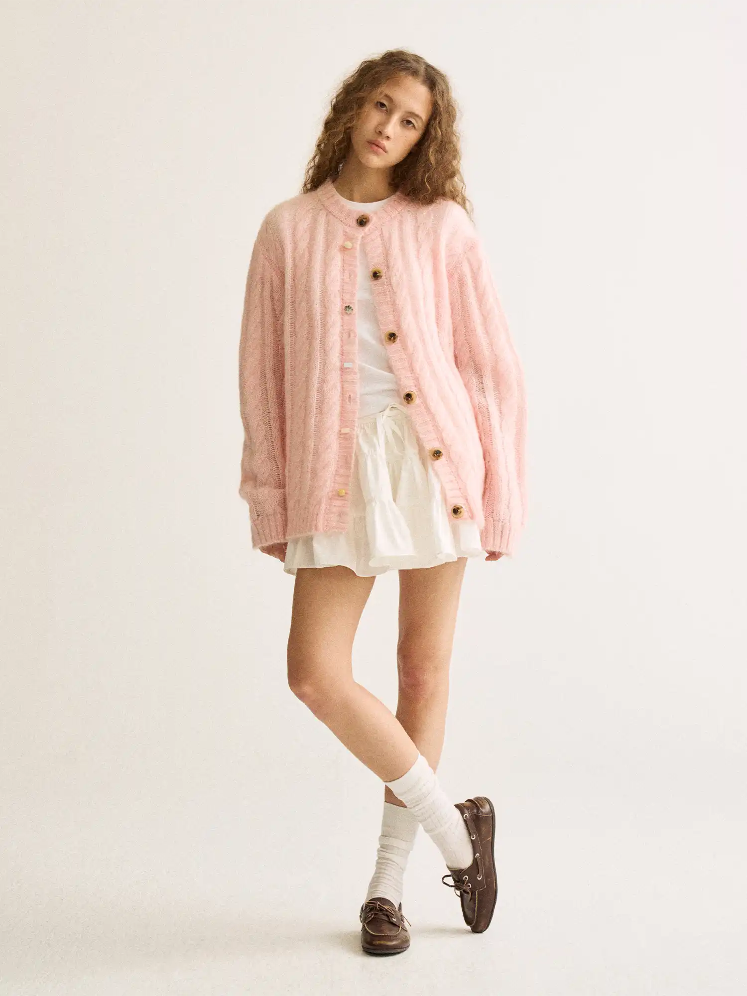 FirstFloor Cable Knit Mohair Cardigan | Canton Collective