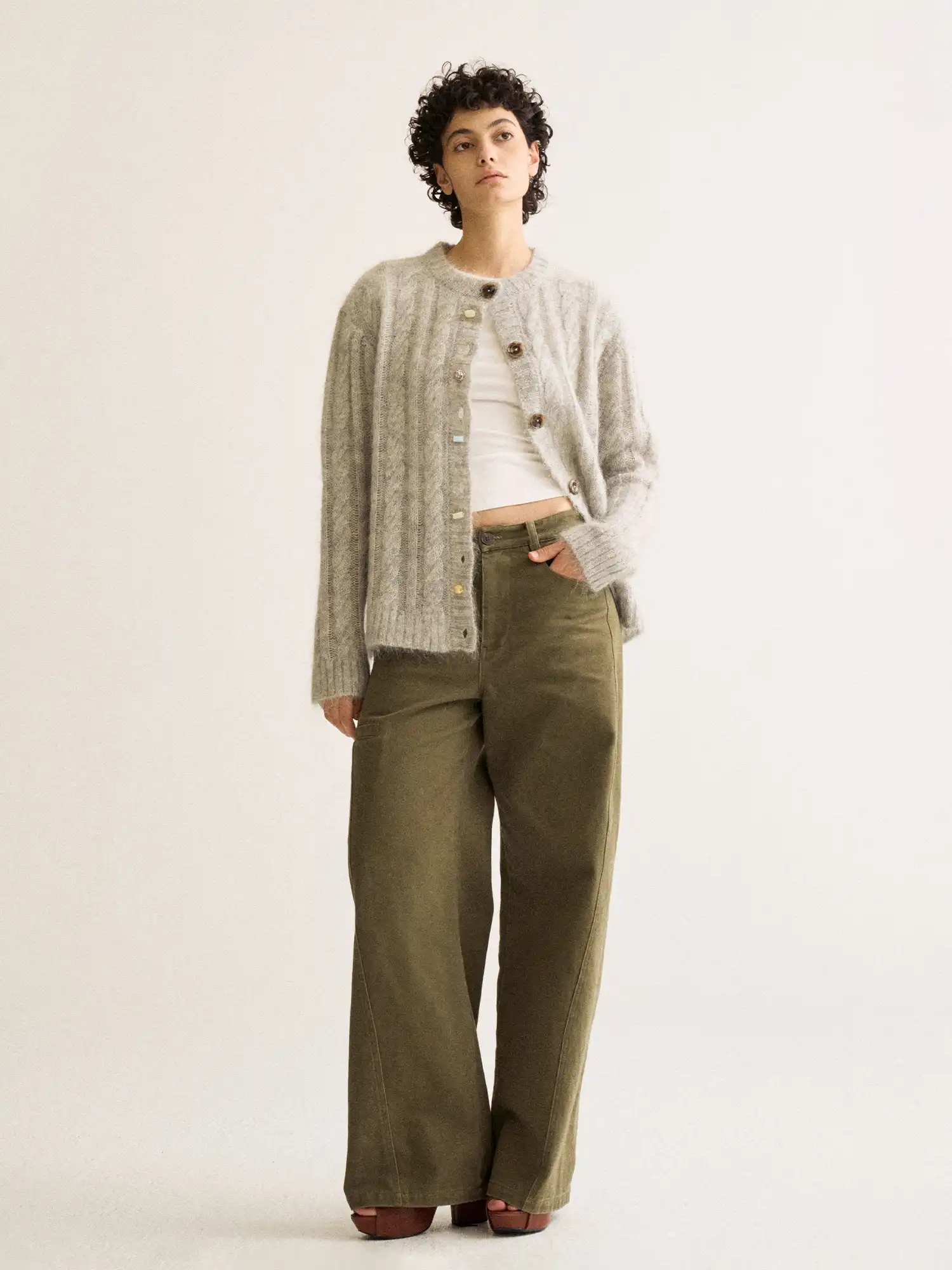 FirstFloor Cable Knit Mohair Cardigan | Canton Collective