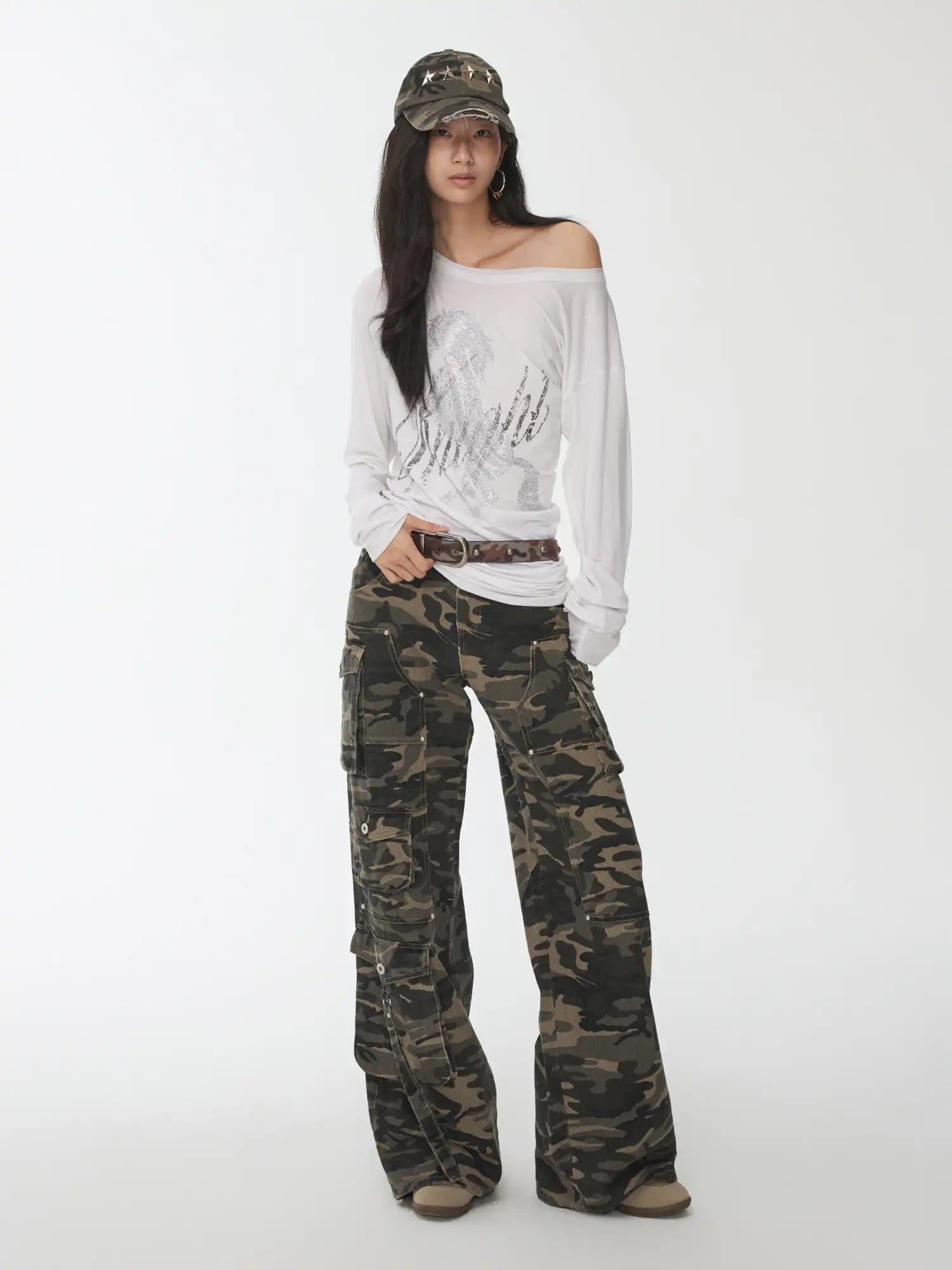 1Jinn Studio Camo Cargo Pants | Canton Collective